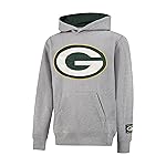Ultra Game NFL Official Youth Super Soft Hoodie Sweatshirt Pullover - Warm Polyester Blend, Green Bay Packers, Heather Gray, 18-20