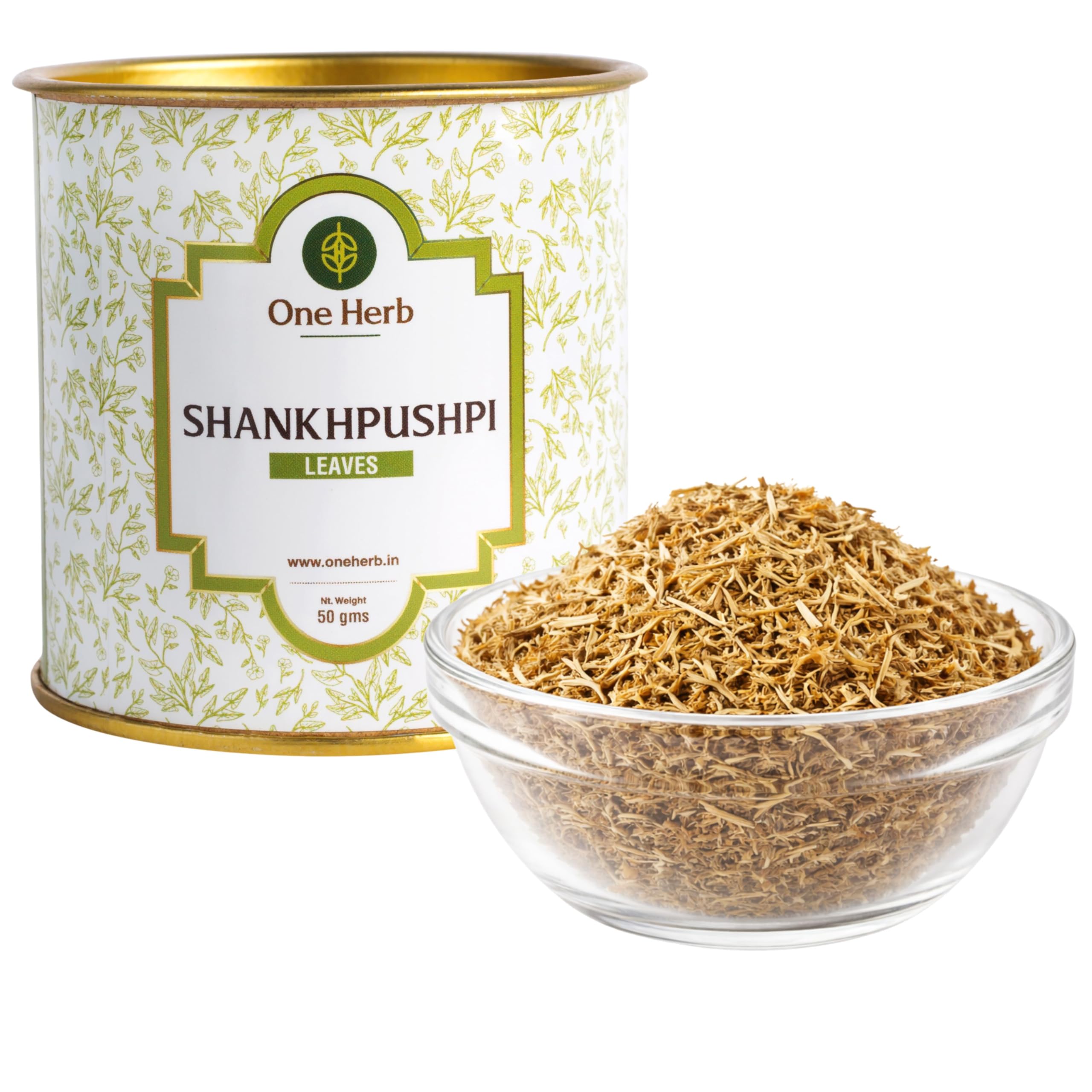 One Herb - Shankhpushpi Leaves 50g, Superherb for Memory & Sleep, Helps with Headache, Herbal Tea, Caffeine Free