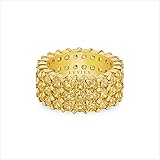 Leviev, Eternity Ring, Fancy Yellow Ascher Cut Diamonds, 18K Yellow Gold