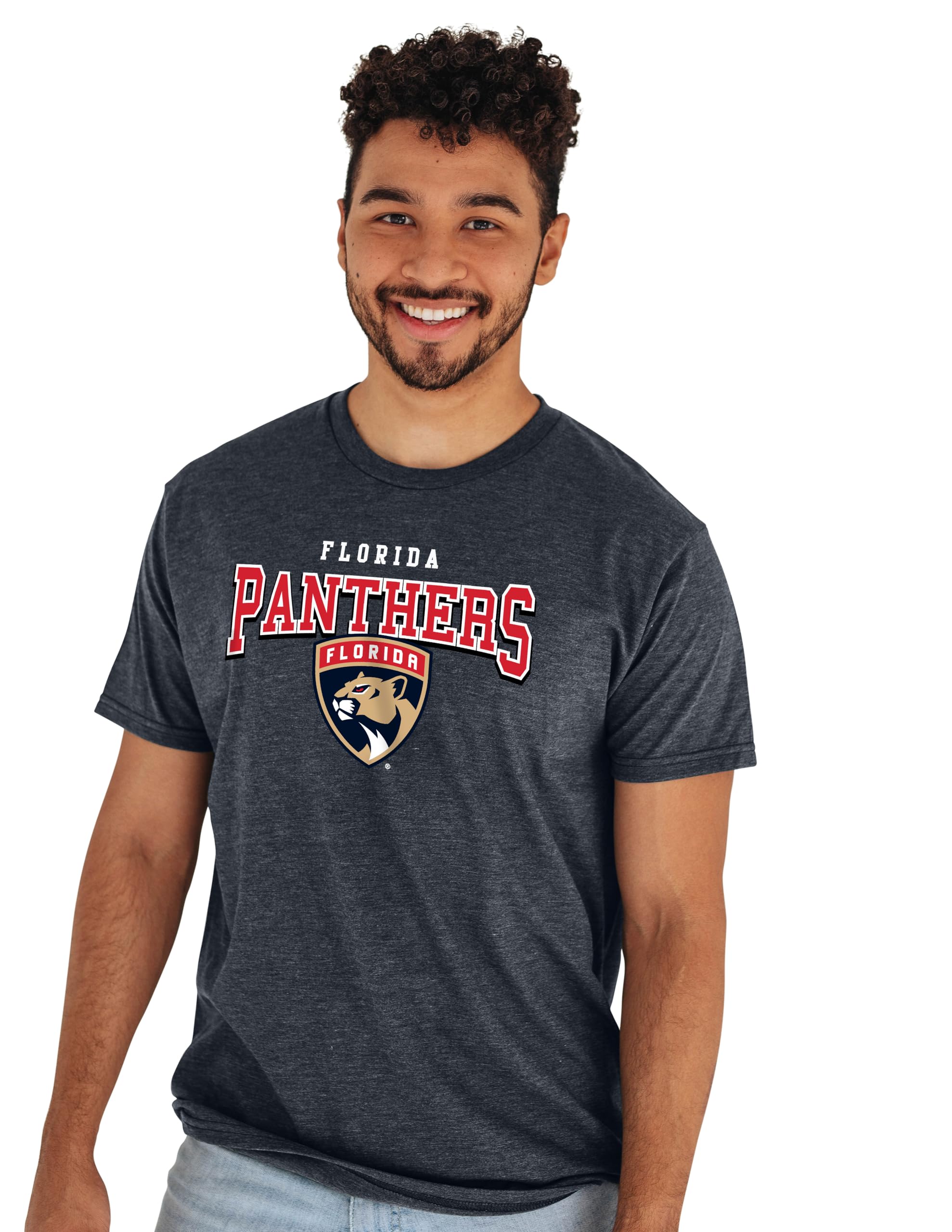 Blue 84 NHL Officially Licensed T-Shirt Heathered Black