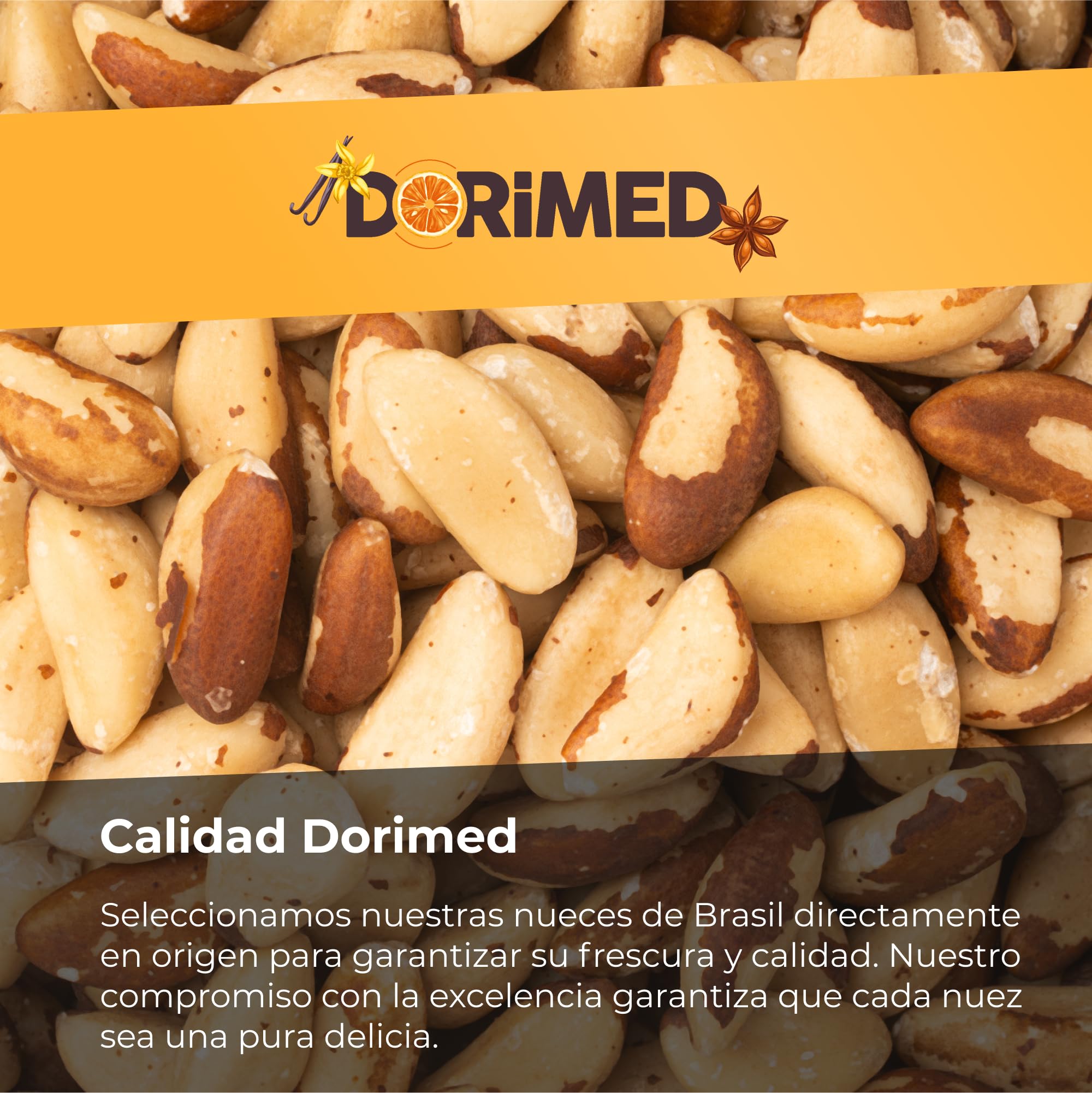 Nueces de Brasil Enteras | 1 Kg de Nueces de Brasil de origen 100% natural | Sin cáscara | Fruto Seco Crudo y Sin Sal | No tostadas | IDEAL para recetas | Veganos y Vegetarianos | Dorimed