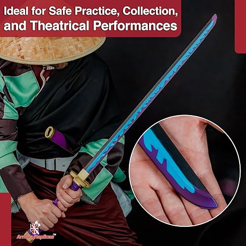 Miniatura 4 de Armory Replicas - Katana réplica de espuma de poliuretano Zoro pirata anime Wado Ichimonji - Espada de espuma para cosplay, LARP, prop de cosplay