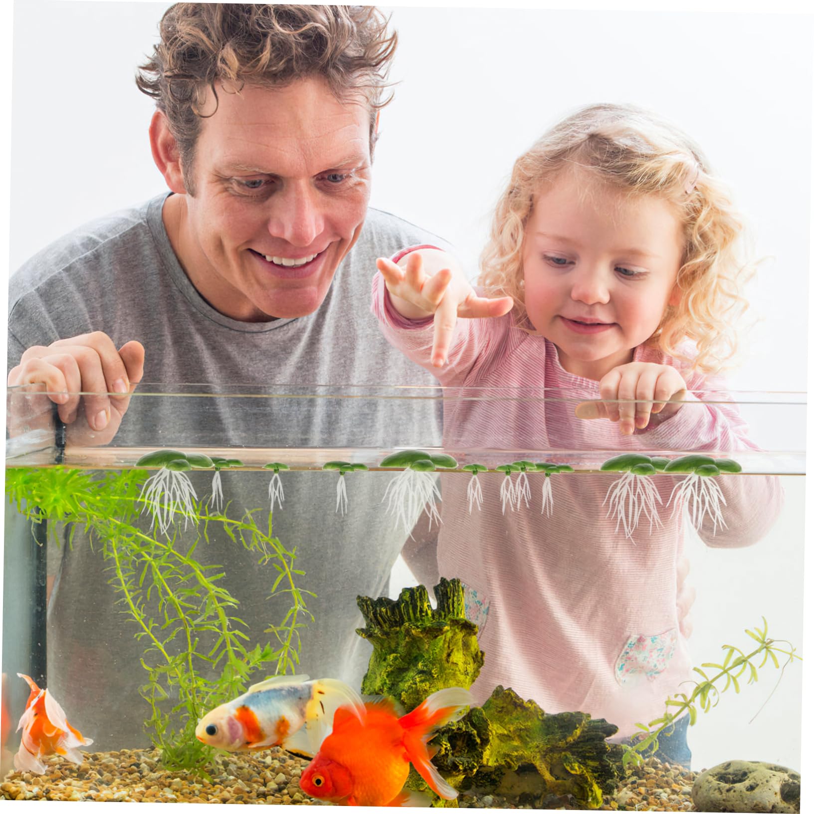 4paquetes Acuáticas Artificiales De Lenteja Flotante De Decoración Natural para y Peceras Hechas De Plástico y Resistente Al Agua