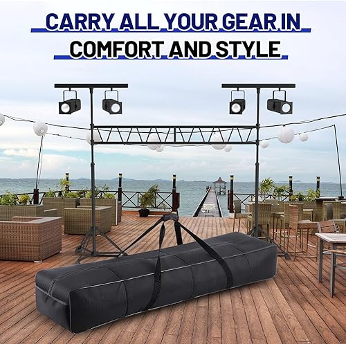 Miniatura 6 de Bolsa de soporte de luz de altavoz de 62 pulgadas con perla, bolsa de transporte de truss de algodón, funda de transporte con asa resistente y doble