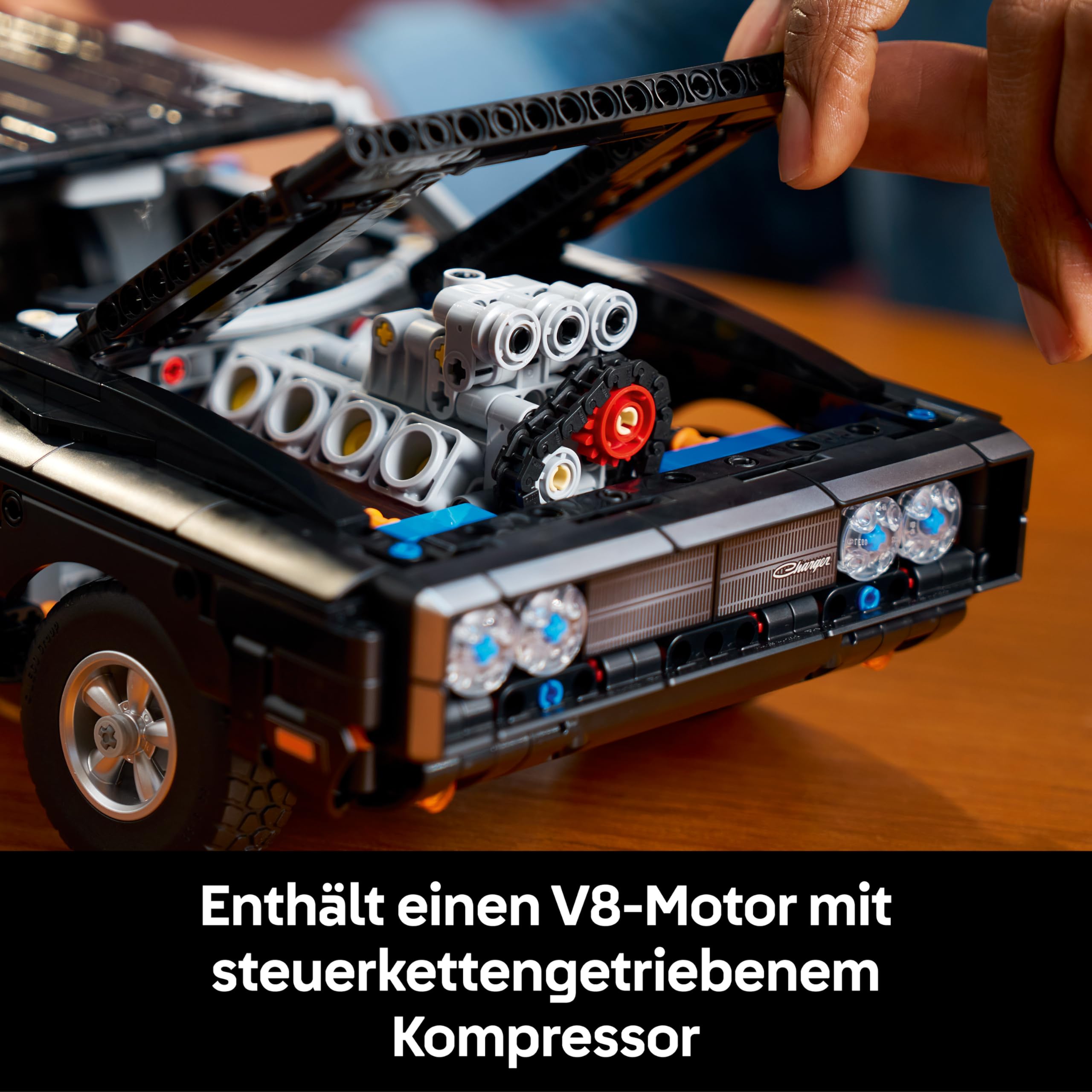LEGO Technic Fast and Furious Dodge Charger R/T Auto - Modellbau Auto für Erwachsene - Sammlerset mit V8 Motor und Federung - Nostalgisches Geschenk für Filmfans - 42231