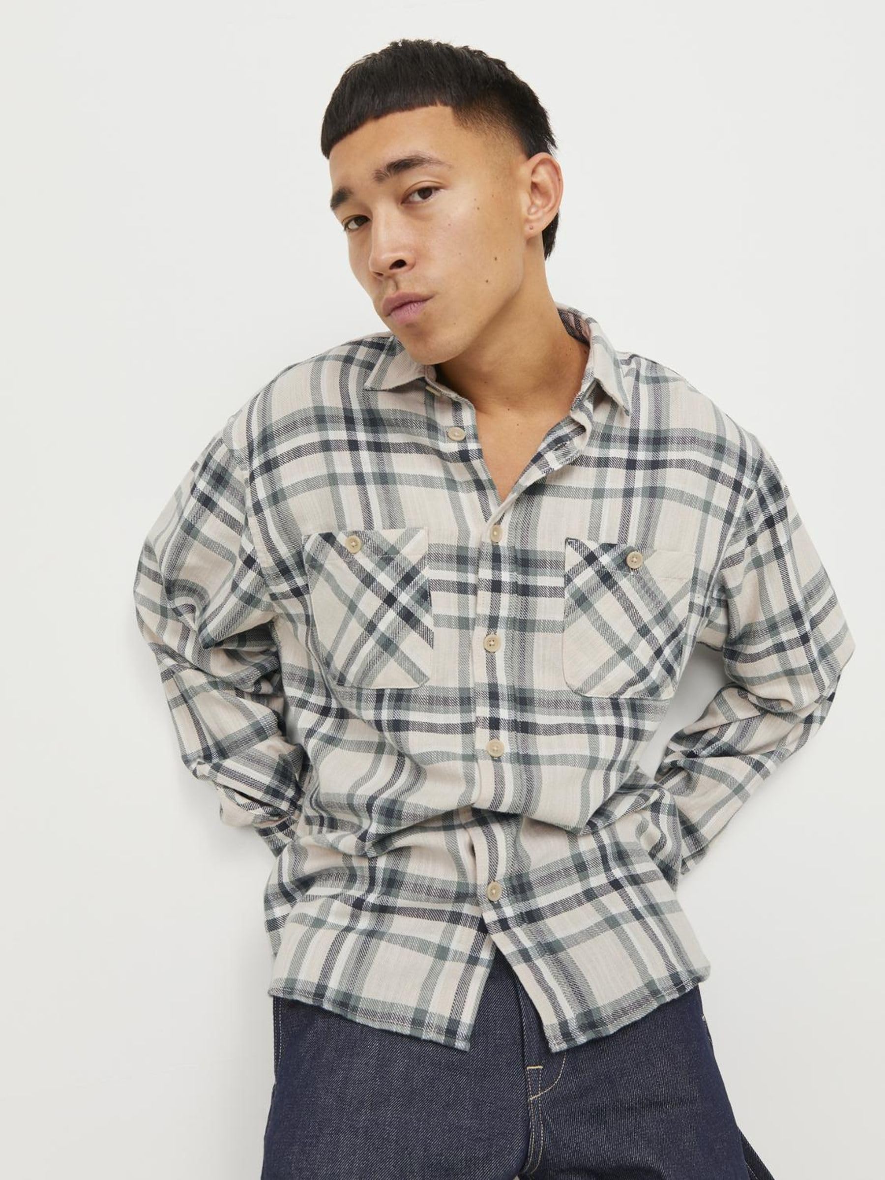 JACK & JONES Jjemichael Overshirt Ls Sn, Desert Sage, M