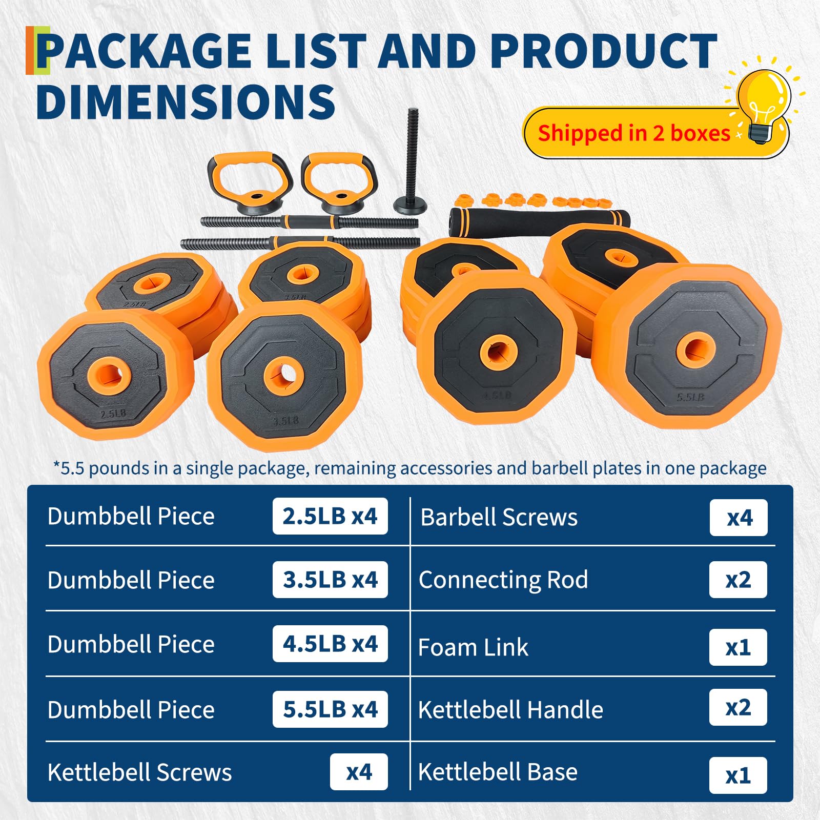 Garvee - Mancuerna ajustable 4 en 1 para entrada - Modular en barra, kettlebell, asas de bomba - Versátil, revestimiento de PVC, fitness en casa - 66 lbs