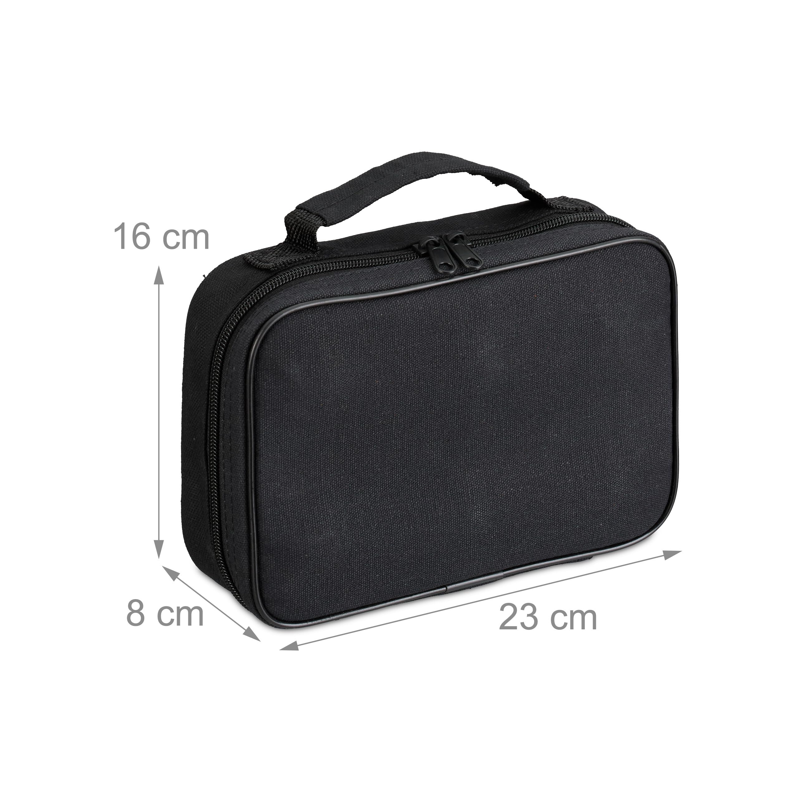 Relaxdays 6 Bolas de Petanca, Acero, Juego Boccia, Set con Boliche, Cuerda de Medición y Bolsa de Transporte, Negro