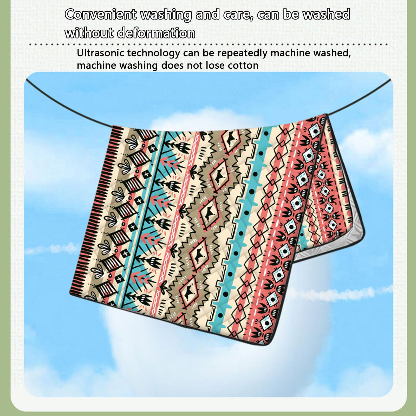 Coperte Picnic Accessori Campeggio Con Retro Impermeabile Tappetino Spiaggia Per Escursioni All'aperto Giardino Famiglia Viaggi-Orange