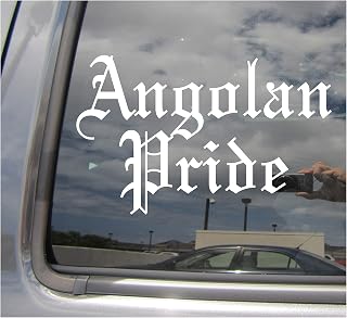 Angolan Pride - Old English Angola Country Car Truck Helmet Laptop Surfboard Skateboard Auto Automotive Craft Laptop Vinyl Decal Store Window Wall Sticker 17005