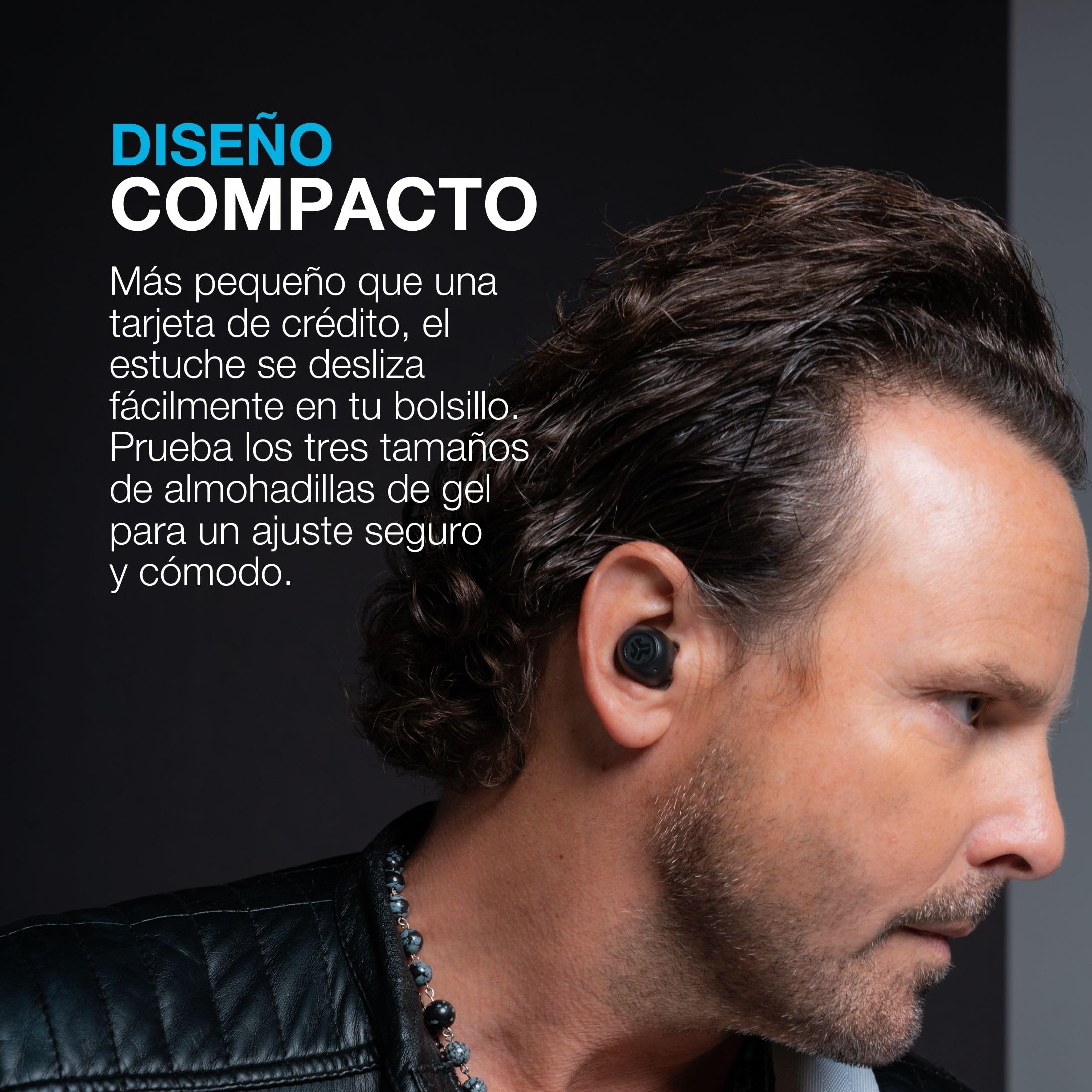 JLab Go Pop ANC Auriculares Bluetooth ANC, 24+ h de autonomía, IP55 Resistentes al Sudor, micrófono, Llamadas claras y conexión multipunto, Fucsia
