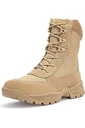 Men's 8 Inches Military Tactical Work Boots Side Zipper...