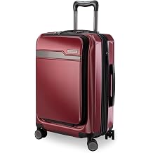 Ricardo Beverly Hills Brentwood Hardside Luggage Collection Expandable Suitcases with Wheels and TSA Lock, 21" Front Open Carry-on with Smartstand, Crimson