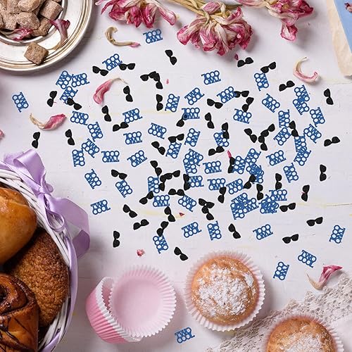 Miniatura 6 de Dos geniales confeti con purpurina, dispersión de papel para bebé niño de segundo cumpleaños, confeti de fiesta de segundo cumpleaños, confeti, 120