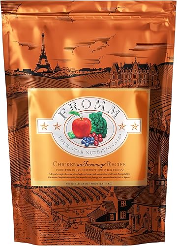 Fromm Four-Star Nutritionals Chicken au Frommage - Alimento seco prémium para perros, receta de pollo, 4 libras