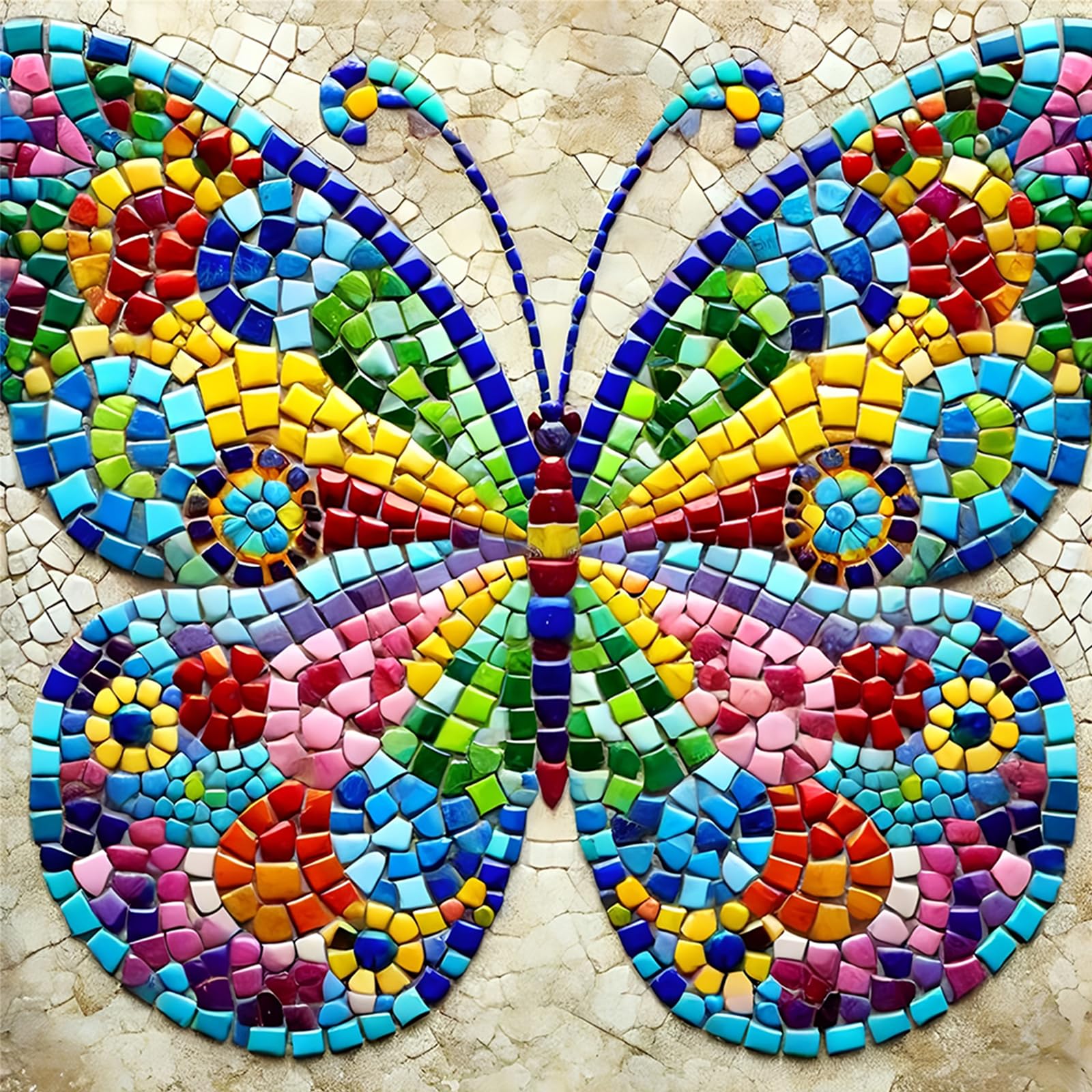 POETRYDRAW Butterfly Full DIY 5D Round Drill Gem Art Diamond Art Painting Kits for Adults/Beginners Gift Idea Home Decor Diamond Art Kits 15.75x15.75 in (Butterfly)