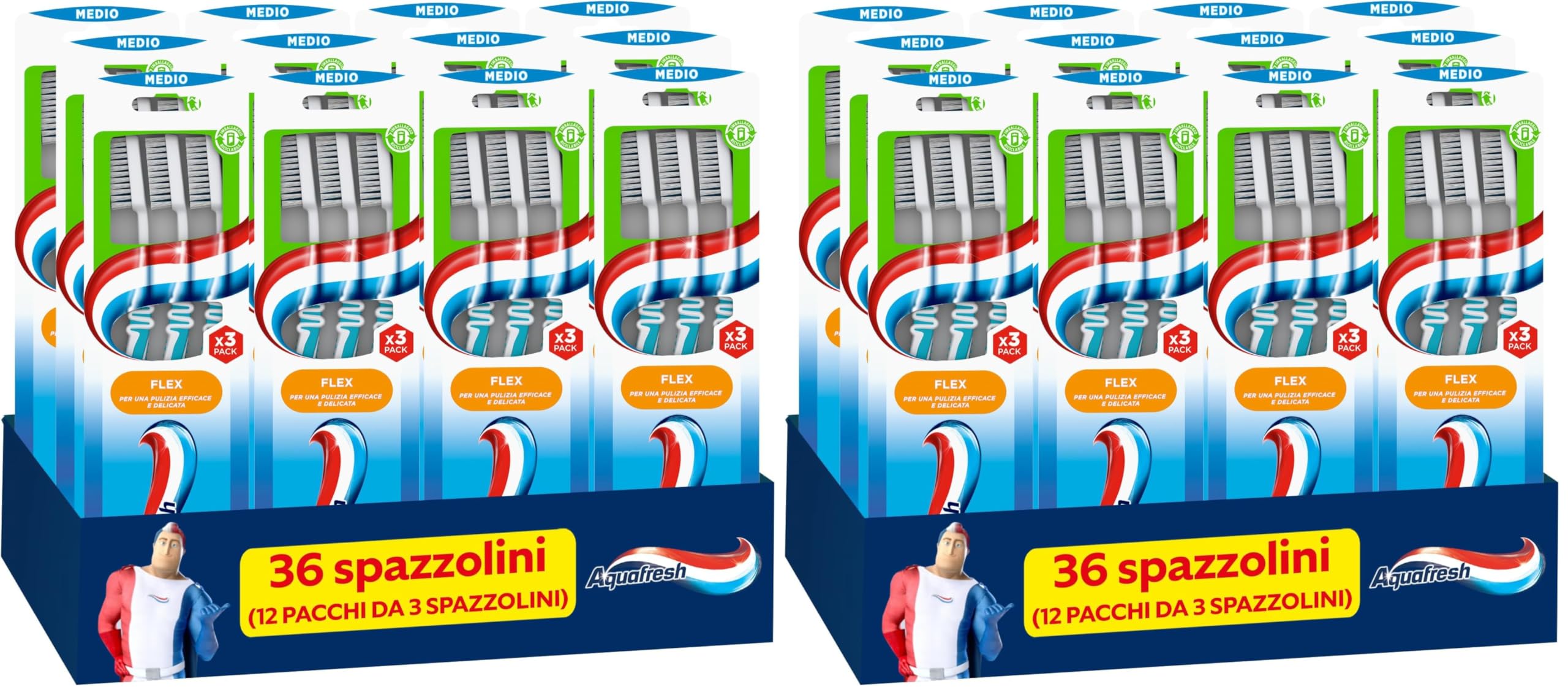 Aquafresh cepillo interdental Tris – Paquete de 24 x 58 gr