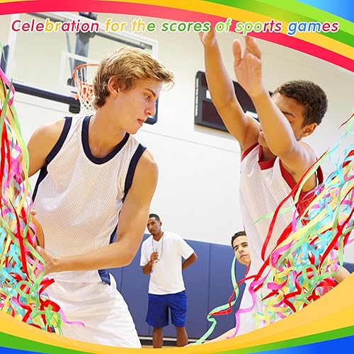 Miniatura 4 de Sratte 100 serpentinas de mano con cinta colorida sin ensuciar galletas de confeti para Halloween, boda, fiesta, graduación, cumpleaños, celebración