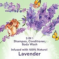 Vista 2 de Suave Kids Natural Lavender Oil 3-in-1 Tear Free, Body Wash, Shampoo and Conditioners, No Sulfates, No Parabens, No Silicones, No Dyes, 16.5 Oz Pack