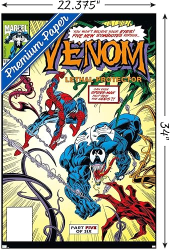 Miniatura 3 de Trends International Marvel Comics - Póster de pared Venom Lethal Protector #5, 34 pulgadas de largo x 22.4 W, versión premium sin marco