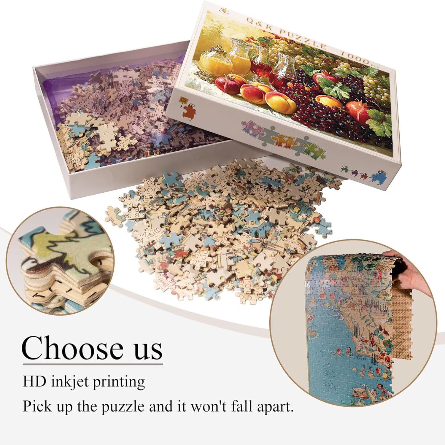 Puzzle dla dorosłych 2000 elementów owoce 100 x 70 cm niemożliwe trudne wyzwanie, puzzle dla dorosłych gra edukacyjna wyzwanie zabawki 2000 elementów puzzli dla dorosłych, kreatywna rozrywka prezent u