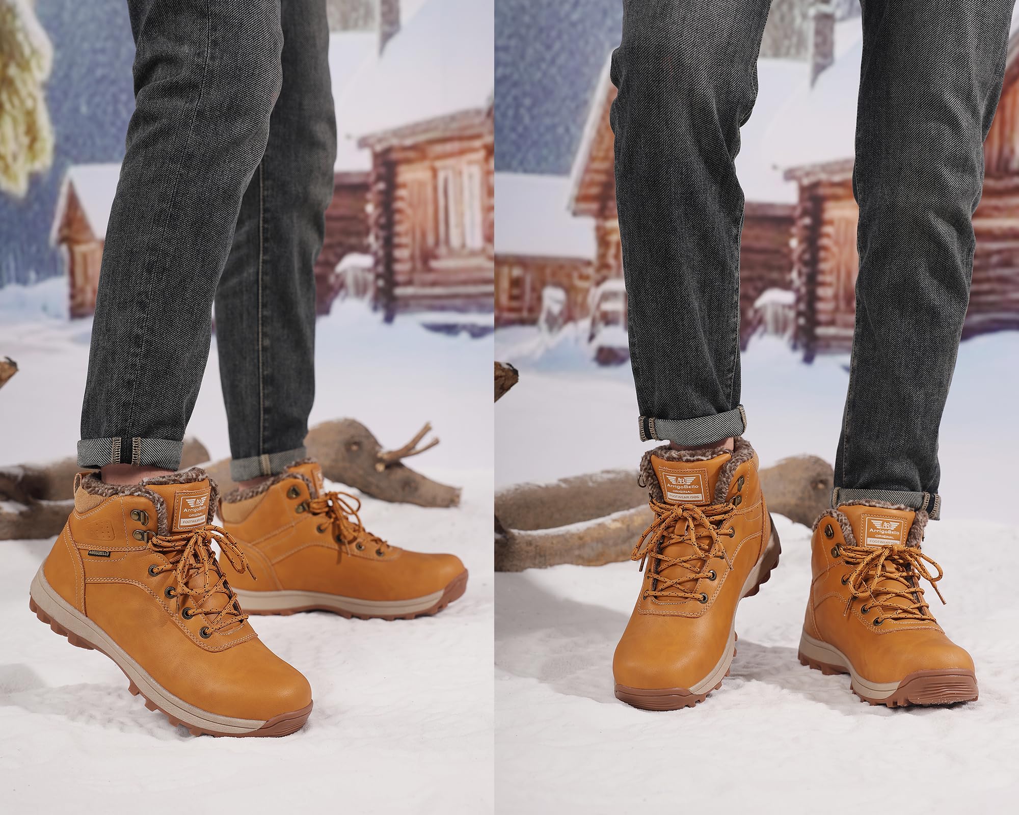 ARRIGO BELLO Stivali Donna Uomo Neve Invernali Scarpe Antiscivolo Allineato Caloroso Boots Outdoor Stivaletti 36-46