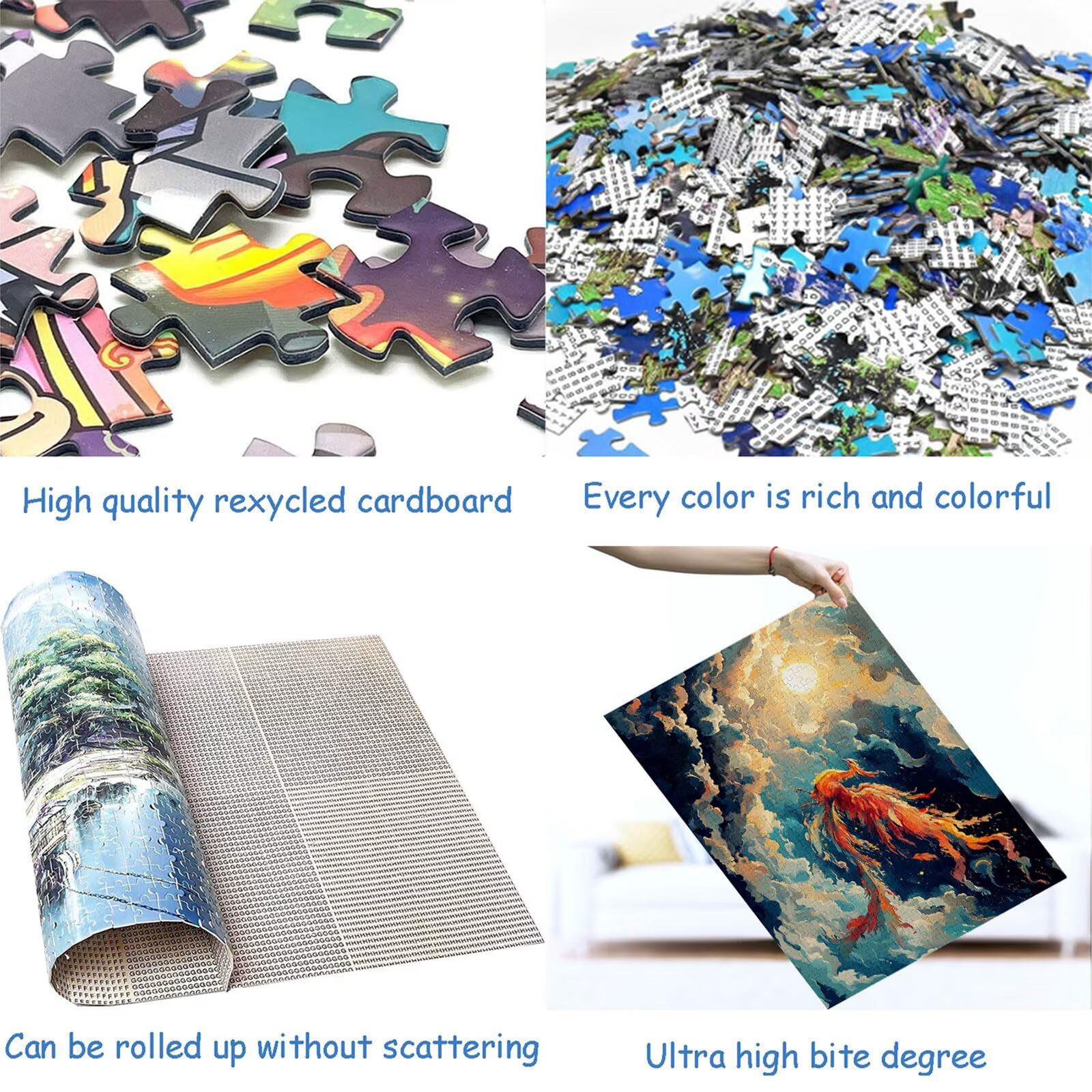 Puzzle 3000 elementów Feniks puzzle dla dorosłych ptak 122 x 81 cm unikalne rzemiosło klasyczne 3D drewniana układanka do rodzinnych gier aktywnych, układanka zrób to sam do dekoracji ścian domu