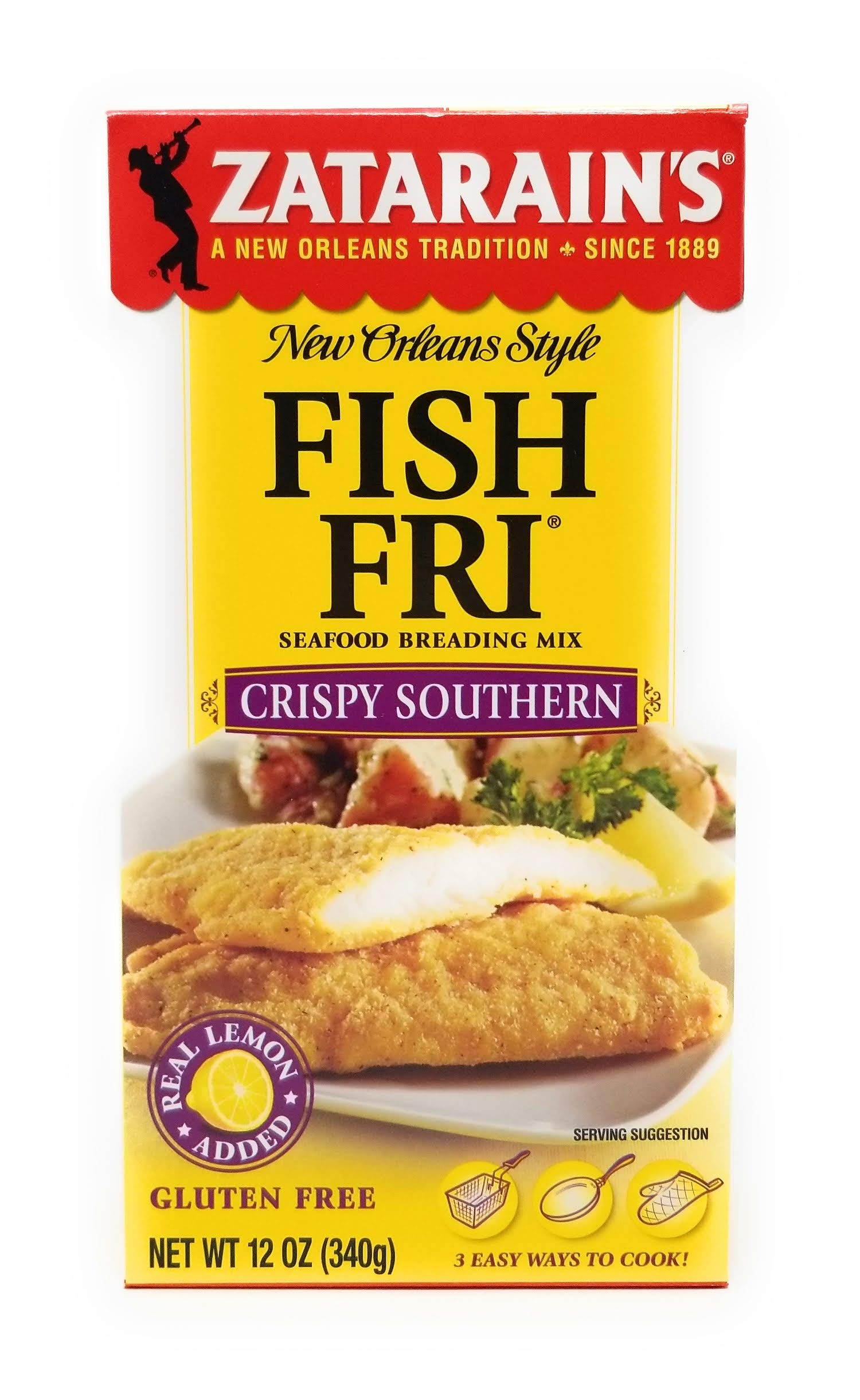 Zatarain's Seasoned Fish-Fri, Crispy Southern Style Fry, 12 oz (6 pack)