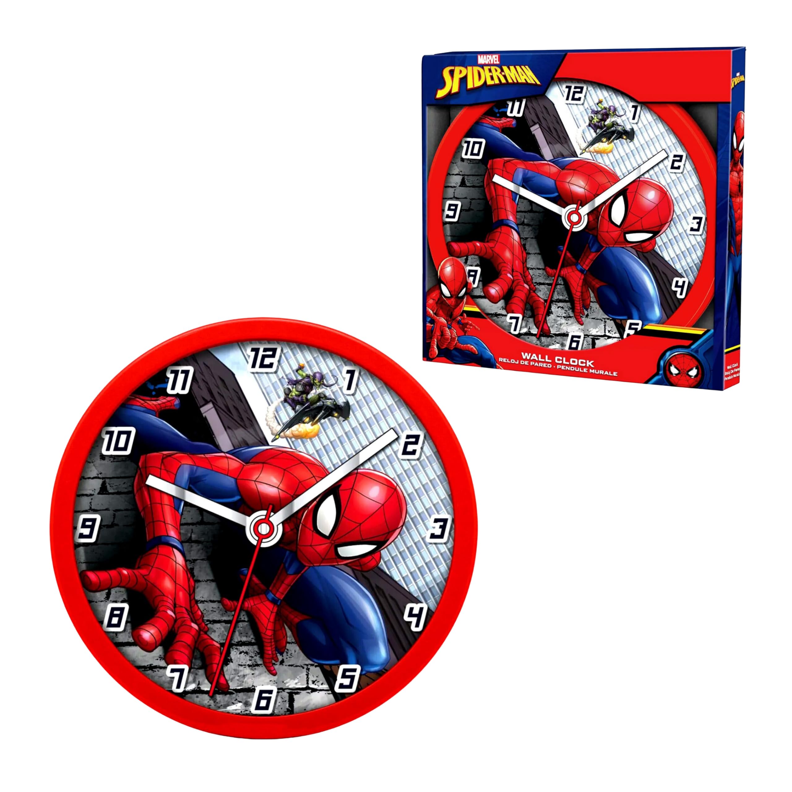 Orologio Da Parete Spiderman Per Bambini - Quadrante Analogico 25 Cm - Ideale Per Cameretta - Foto 11