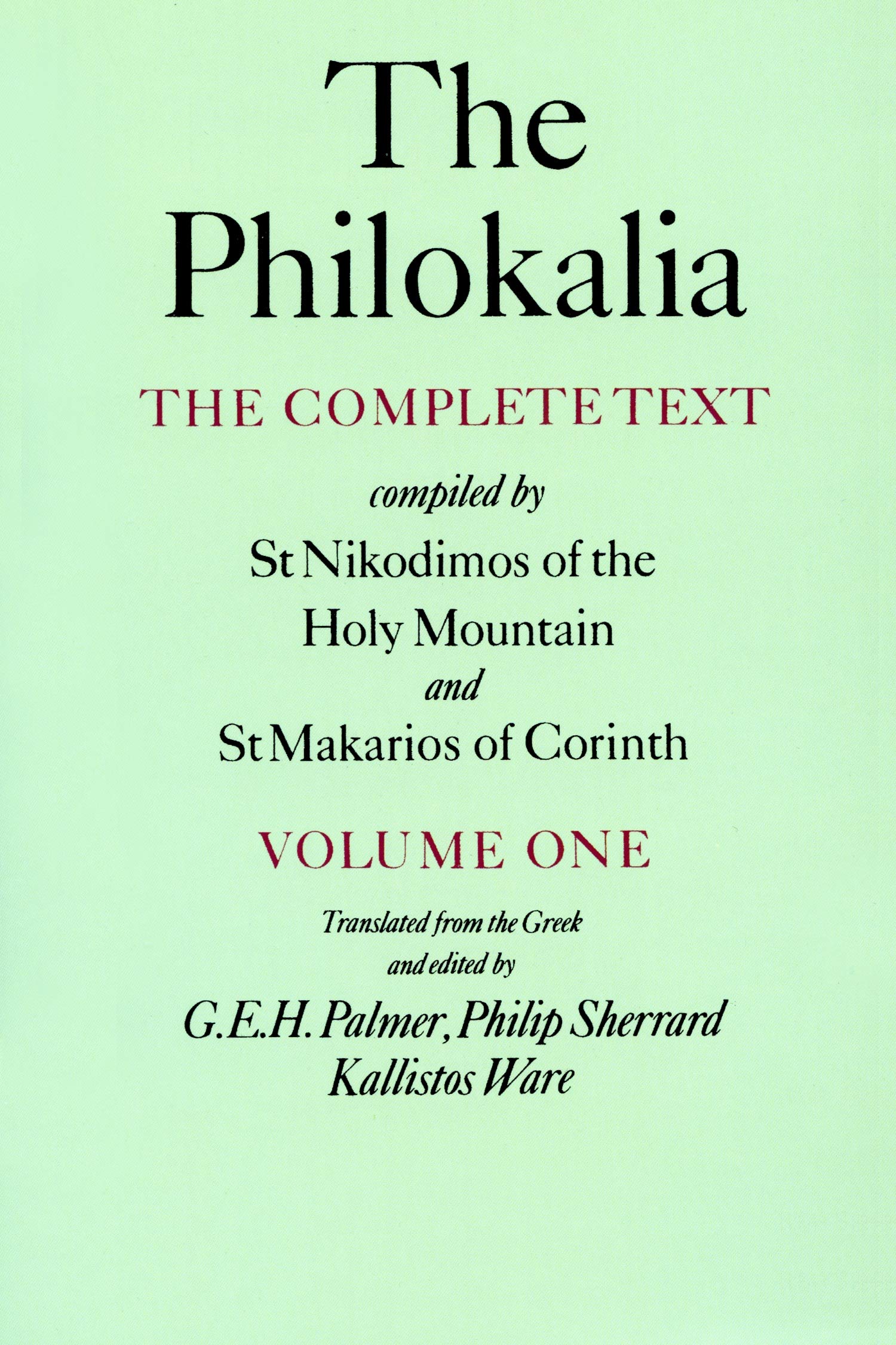 The Philokalia Vol 1 by G.E.H. Palmer, G.E.H. Palmer, Kallist... - 9780571130139