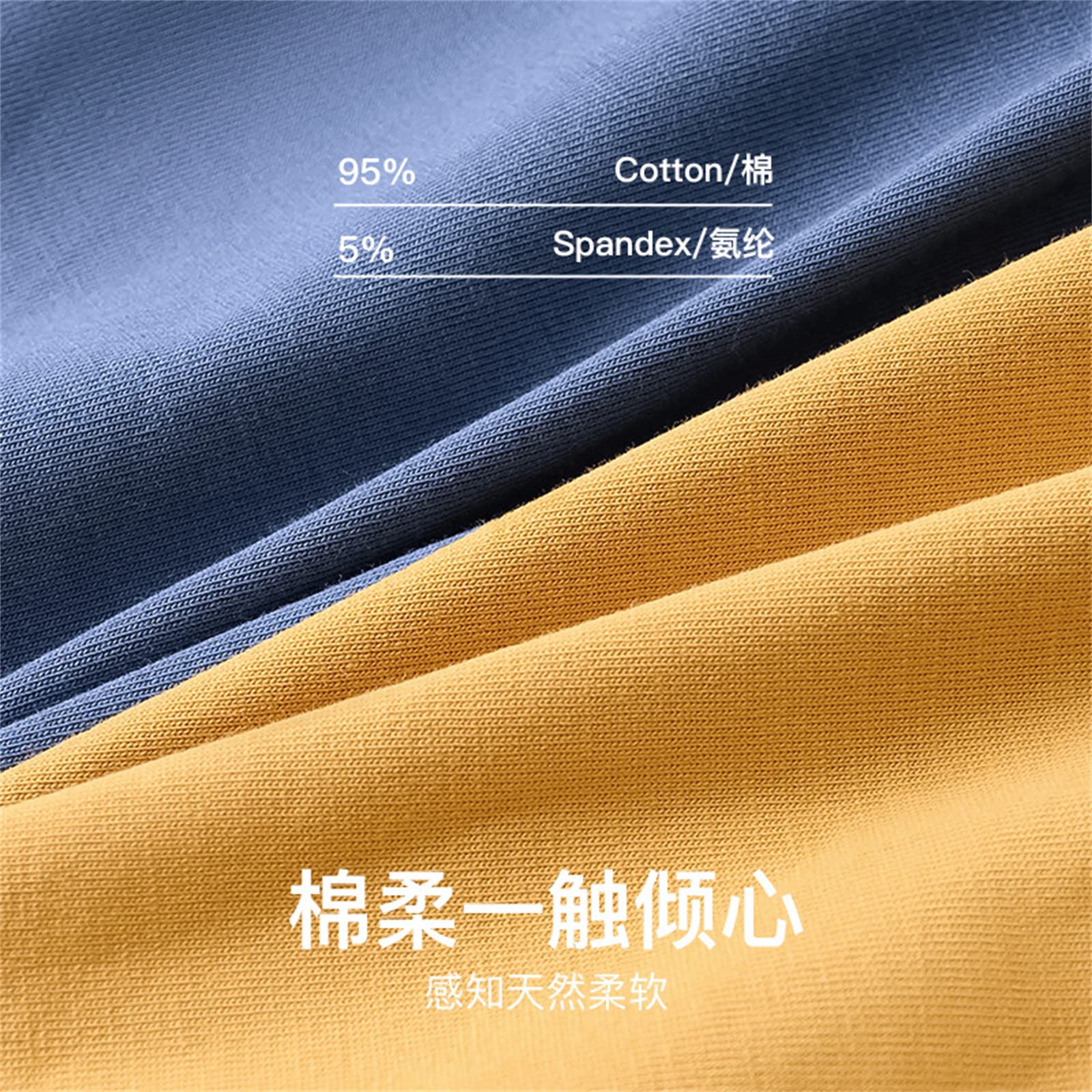 Boxer da Uomo 6Pcs Mens Cotone Vita Intimo di Tendenza personalità Tinta Unita Confortevole Giovane Boyshort