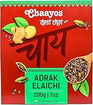 Chaayos Adrak Elaichi Tea 200g, Strong Chai with Goodness of Adrak & Elaichi For Chai Lovers Across India, 100% Immunity Booster, All Natural Ingredients, Black Tea