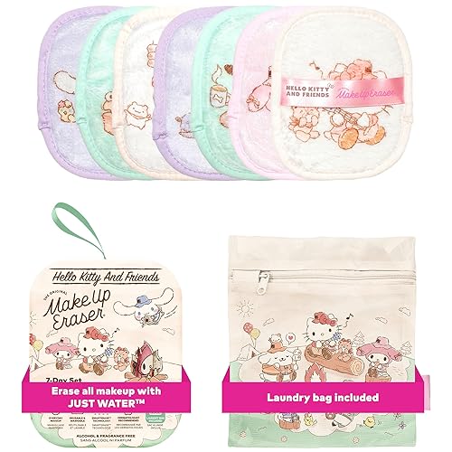 El borrador de maquillaje original, juego de 7 días, borra todo el maquillaje con solo agua, incluyendo rímel impermeable, delineador de ojos, base,