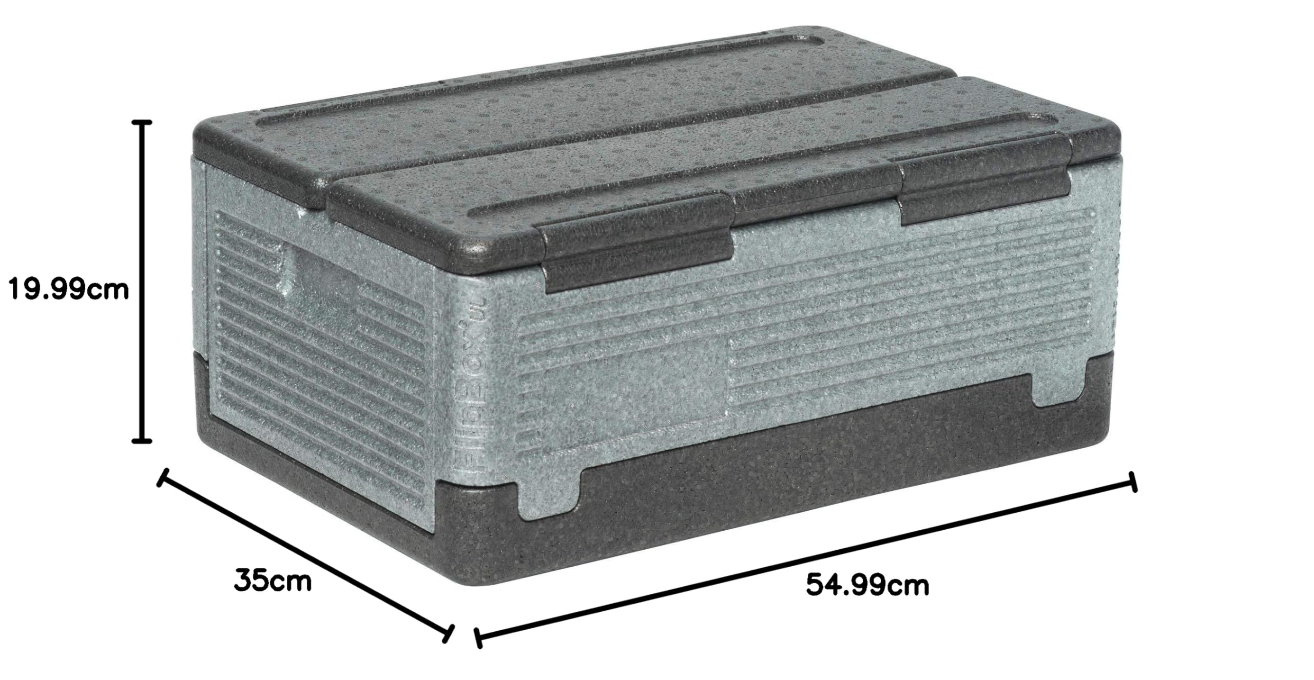 Big Isolierbox, 39L, 600x400x250mm, grau/schwarz