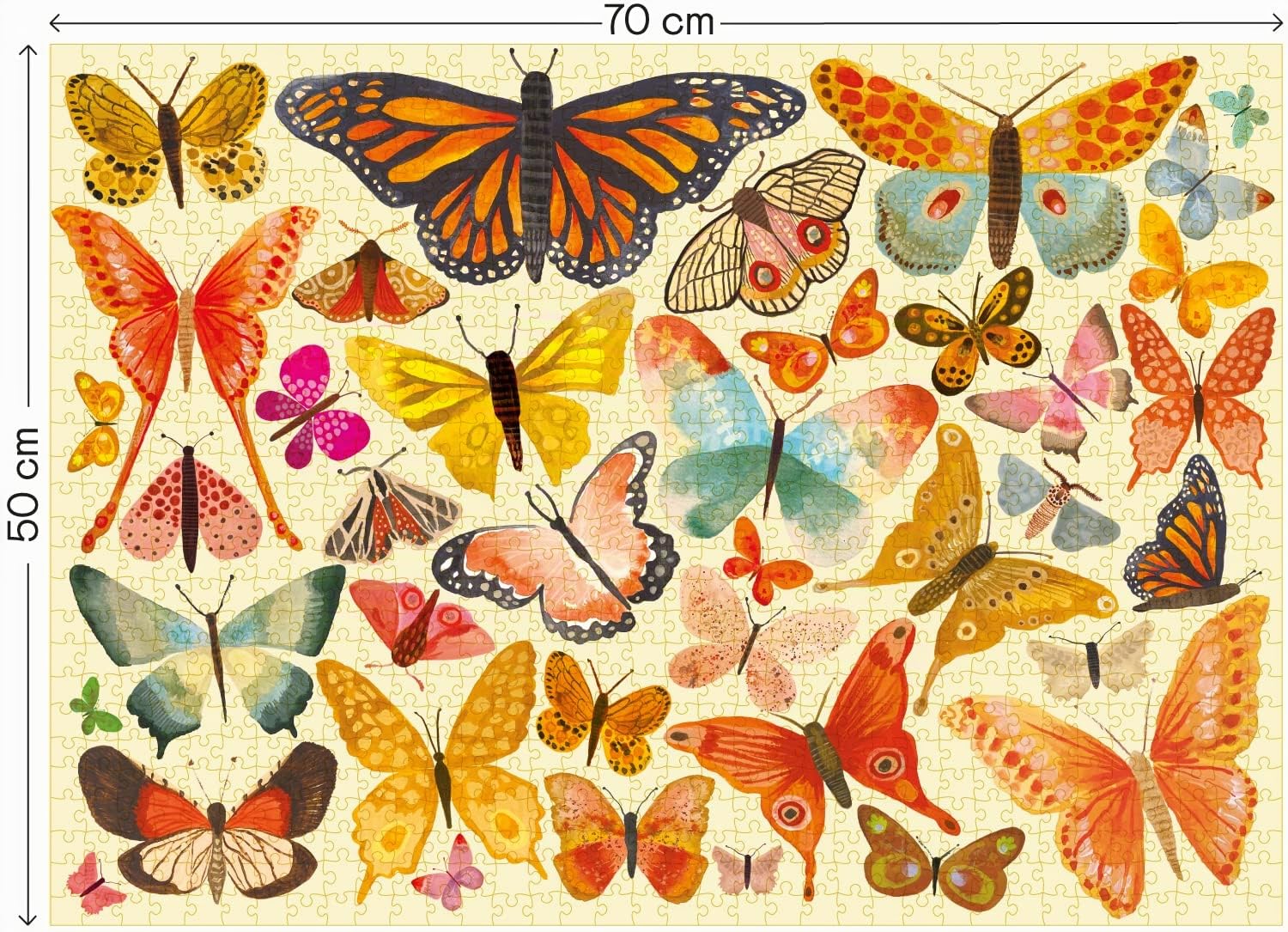 Elena Essex - Butterfly Beauty | Puzzle da 1000 pezzi per adulti, Dimensioni 51 x 71 cm, motivo: bellezza di farfalle