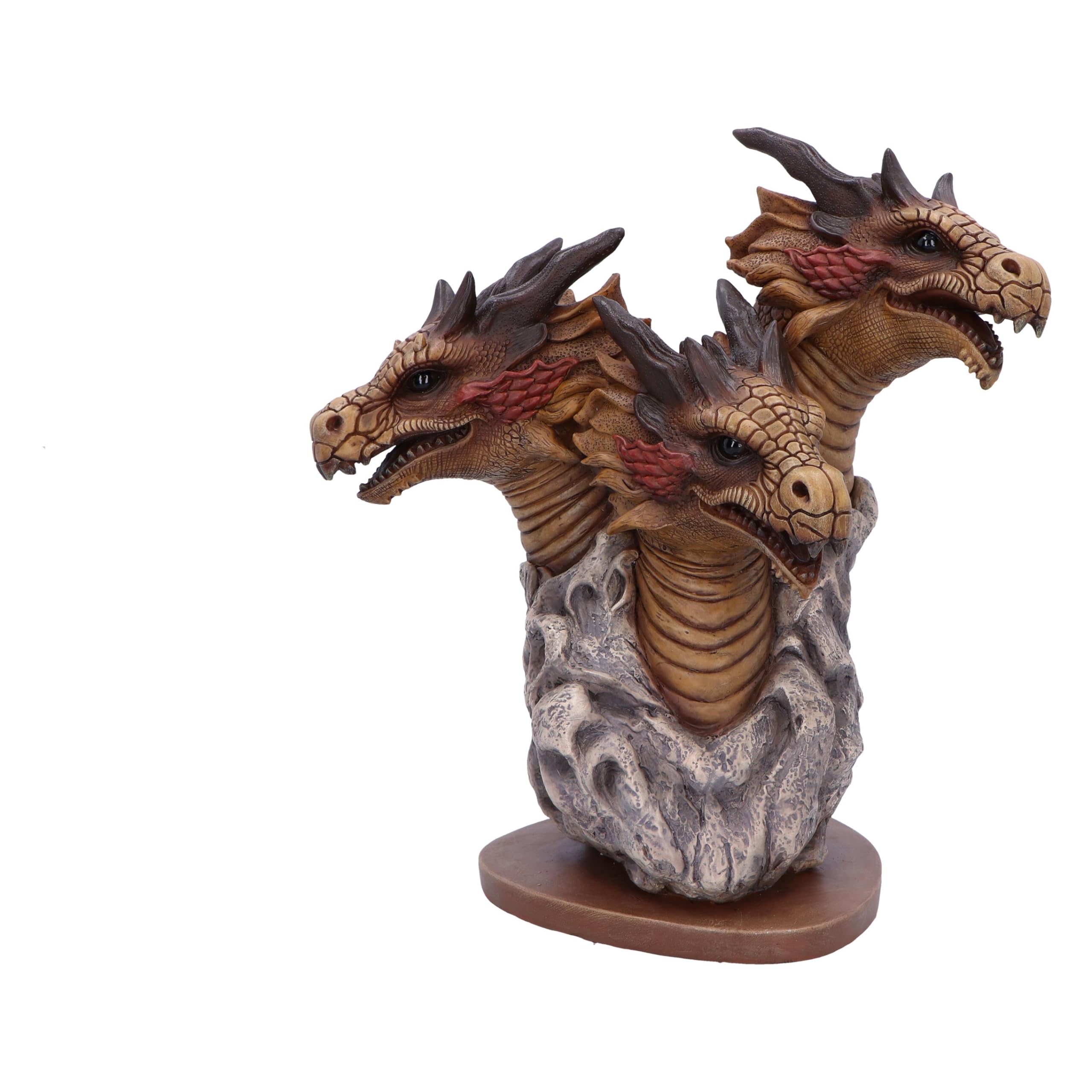 Nemesis Now Legend of the Ghidorah Dragon Statue 30cm – Three Headed Dragon Resin Ornament