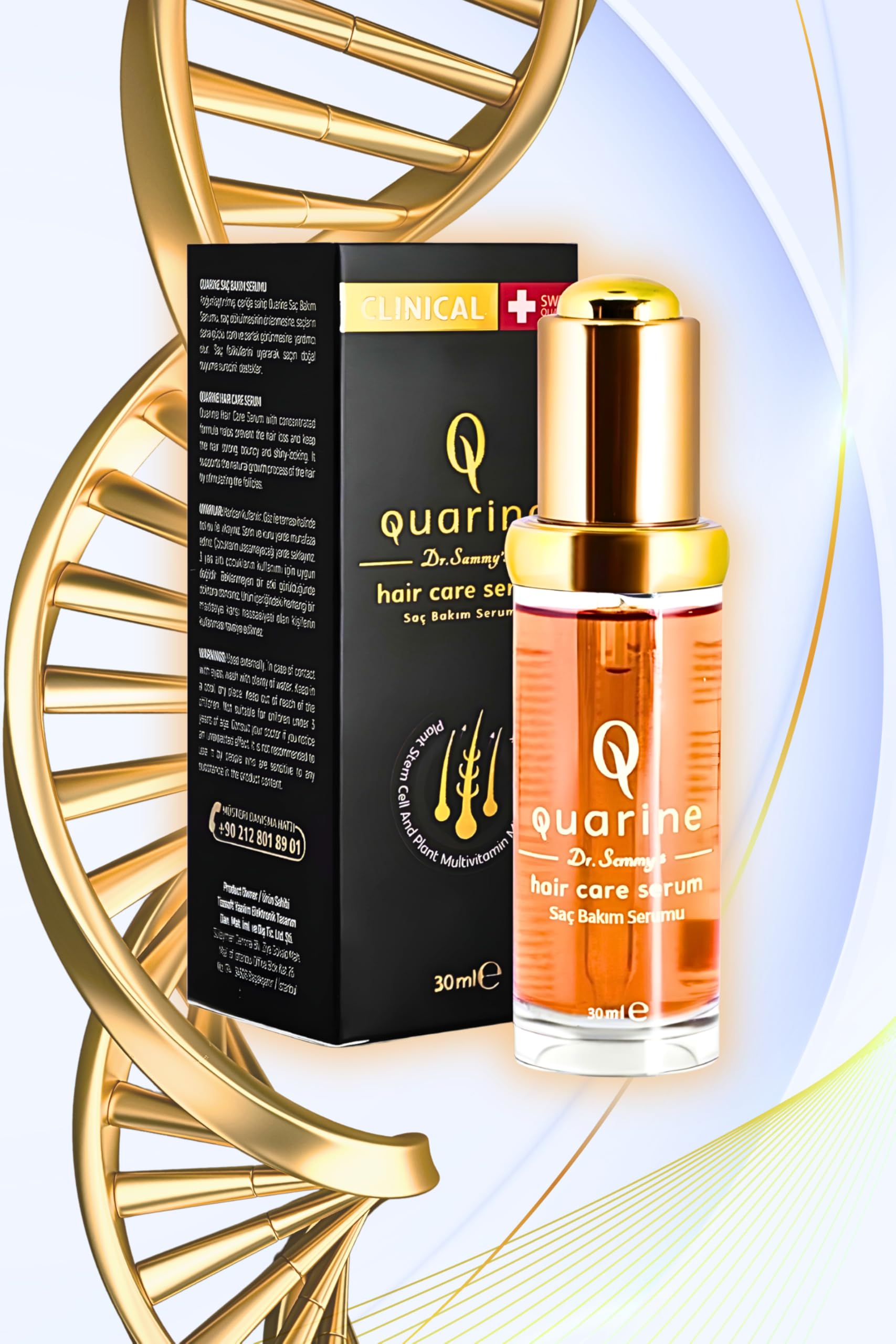 Dr.Sammy's Quarine Dökülmelere Karşı Bitkisel Kök Hücre Ekstratları Içeren Onarıcı Saç Serumu 30ml