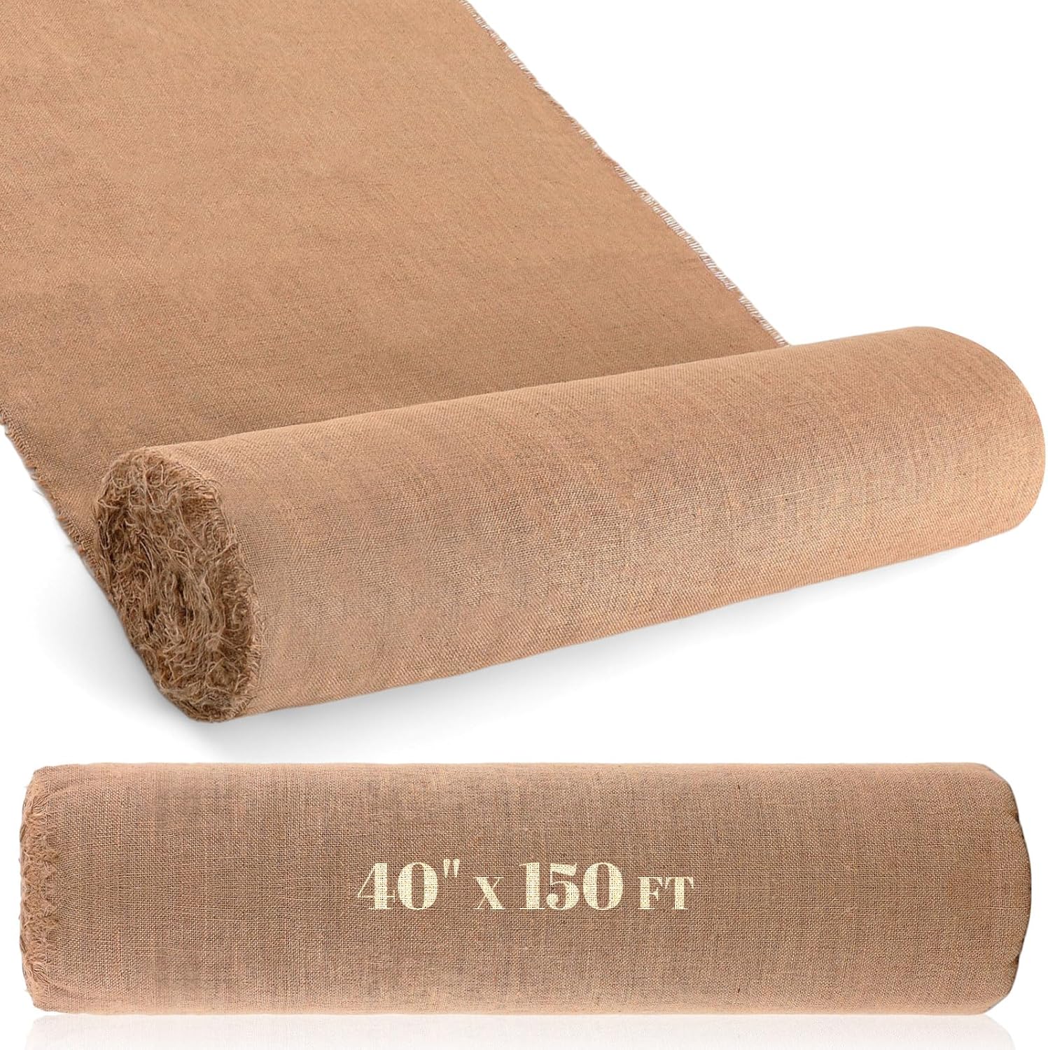 Buryeah Burlap Fabric Roll 40" Wide x 150 ft for Gardening