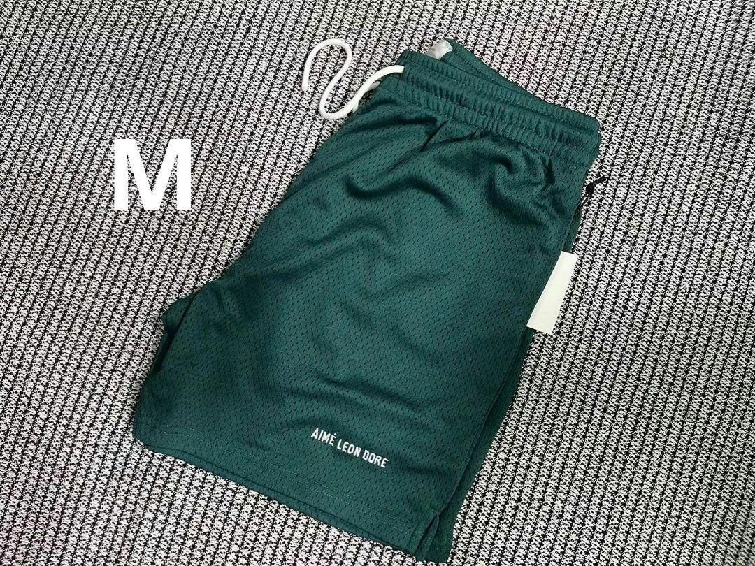 Amazon.co.jp: AIME leon dore Logo Gym Short グリーン Mサイズ