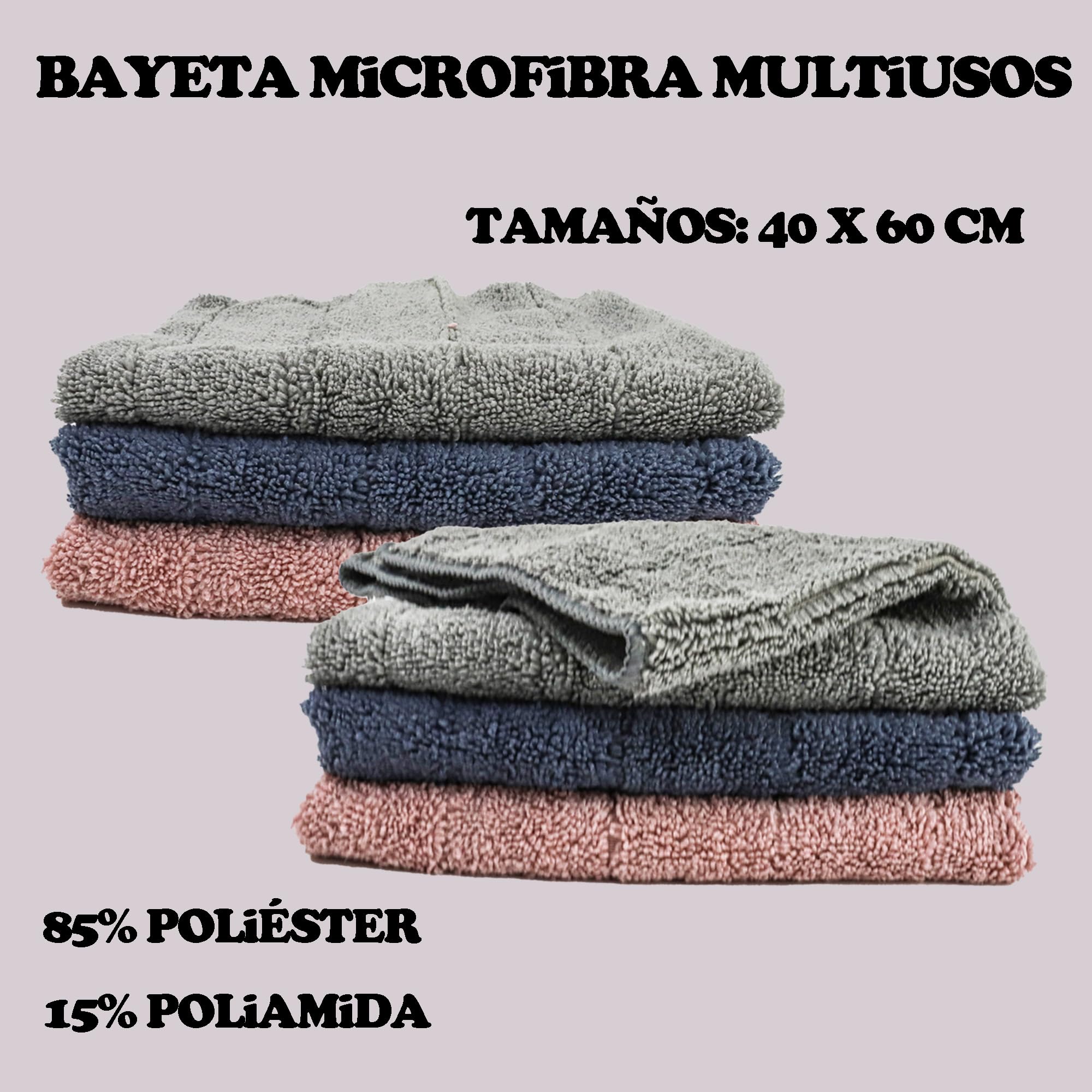 various Bayeta de Microfibra Limpieza 48 Unidades,Toalla Trapos de Limpieza Reutilizazbles,Paños de Limpieza Lavable sin Rayas sin Pelusa para Casa, Cocina, Coche,Multicolor 40x60cm