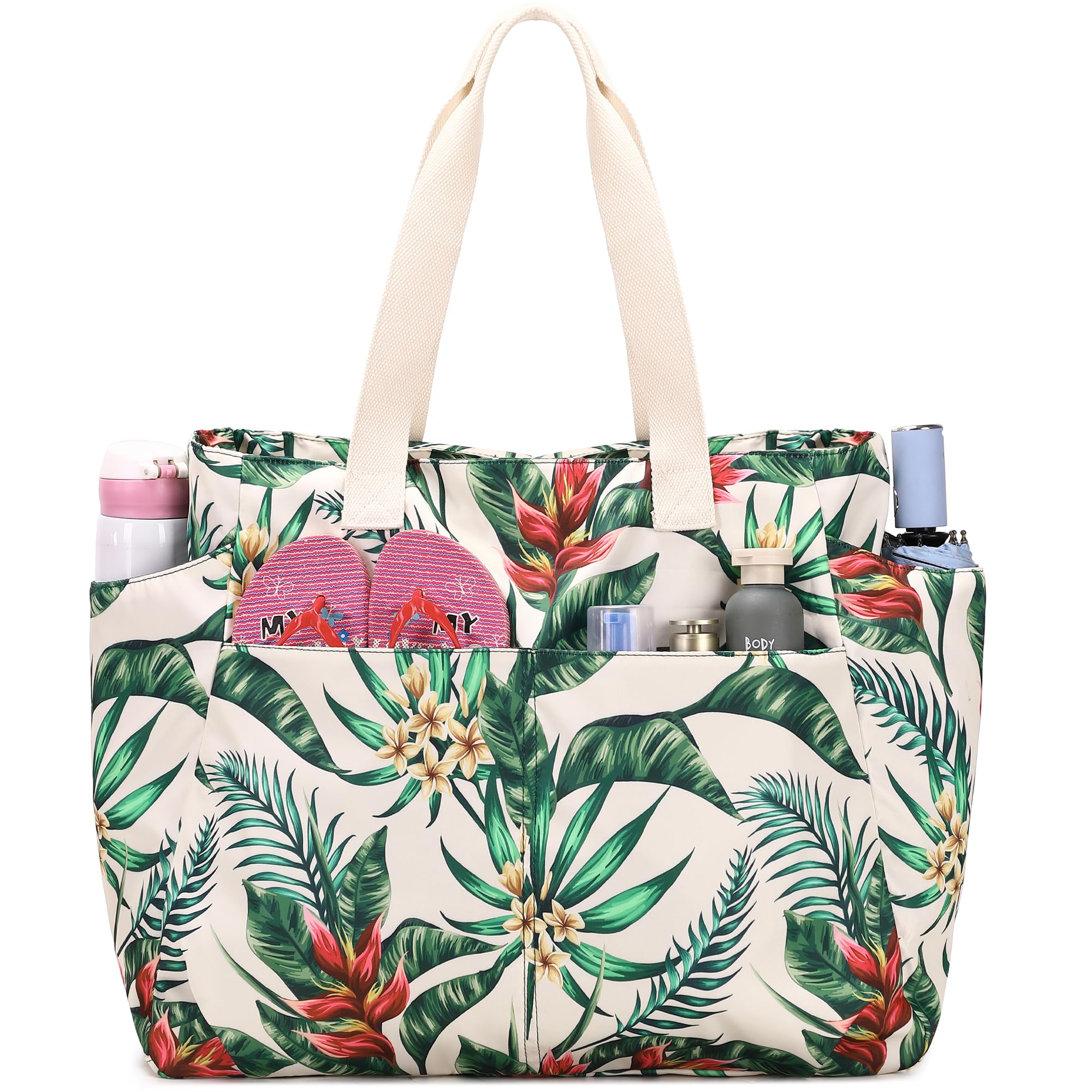 Makukke Bolsa de Playa xxl Familia con Cremallera Bolsa de natación Impermeable Mujer Verano Bolsa de Playa Bolsa de Playa Piscina Picnic