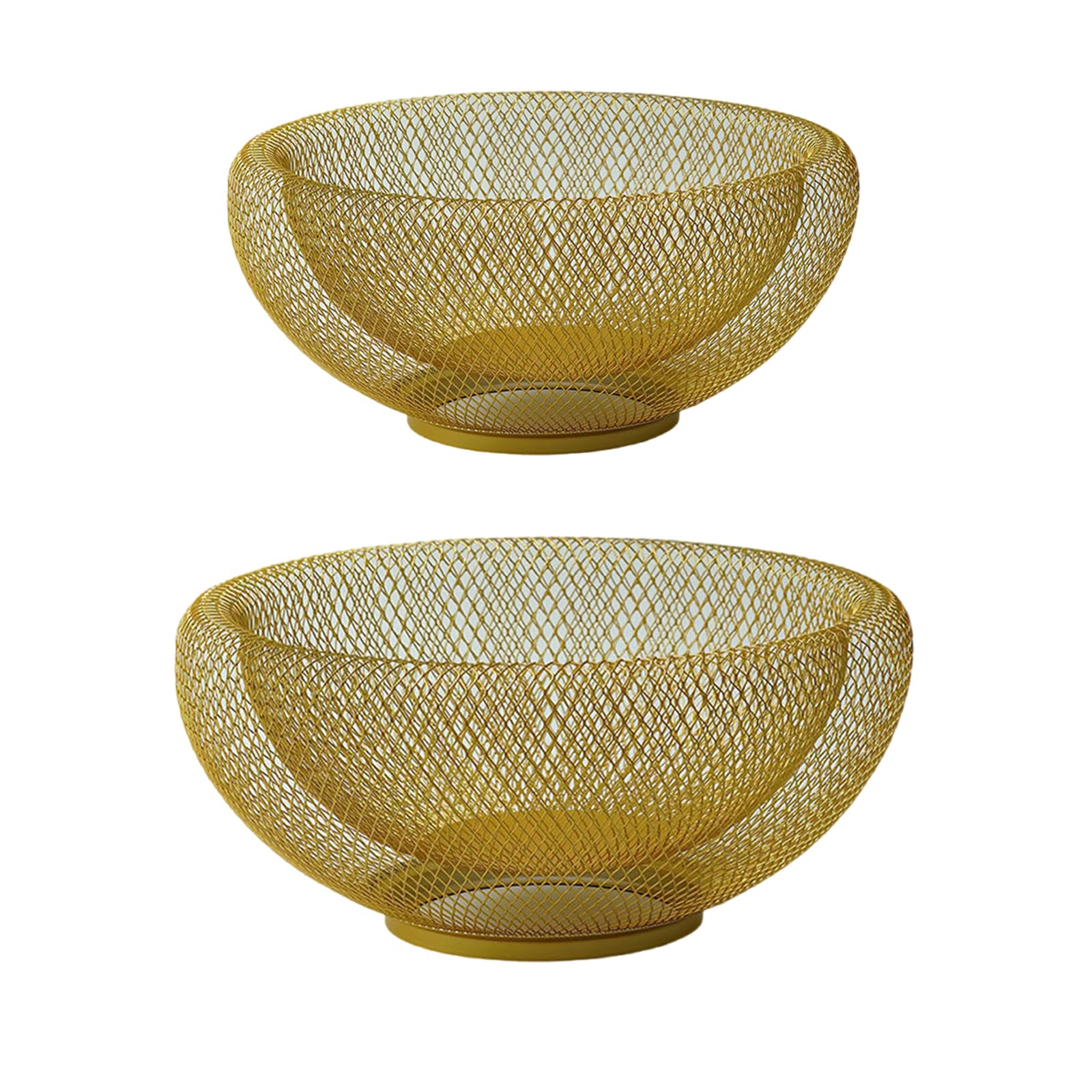 Tsophreniq 2 Pieces Breathable Wire Storage Baskets Portable Accessory for Fruits and Vegetables with Sturdy Construction Scandinavian Basket