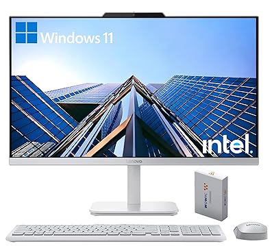 Lenovo 24 All-in-One Desktop Computer for Home Office, Intel 8-Core Processor (Beat i5-1140G7), 23.8" FHD AIO, WiFi 6, BT 5.2, RJ-45, HDMI, Keyboard & Mouse, Windows 11 Pro - 32GB RAM, 1TB PCIe SSD