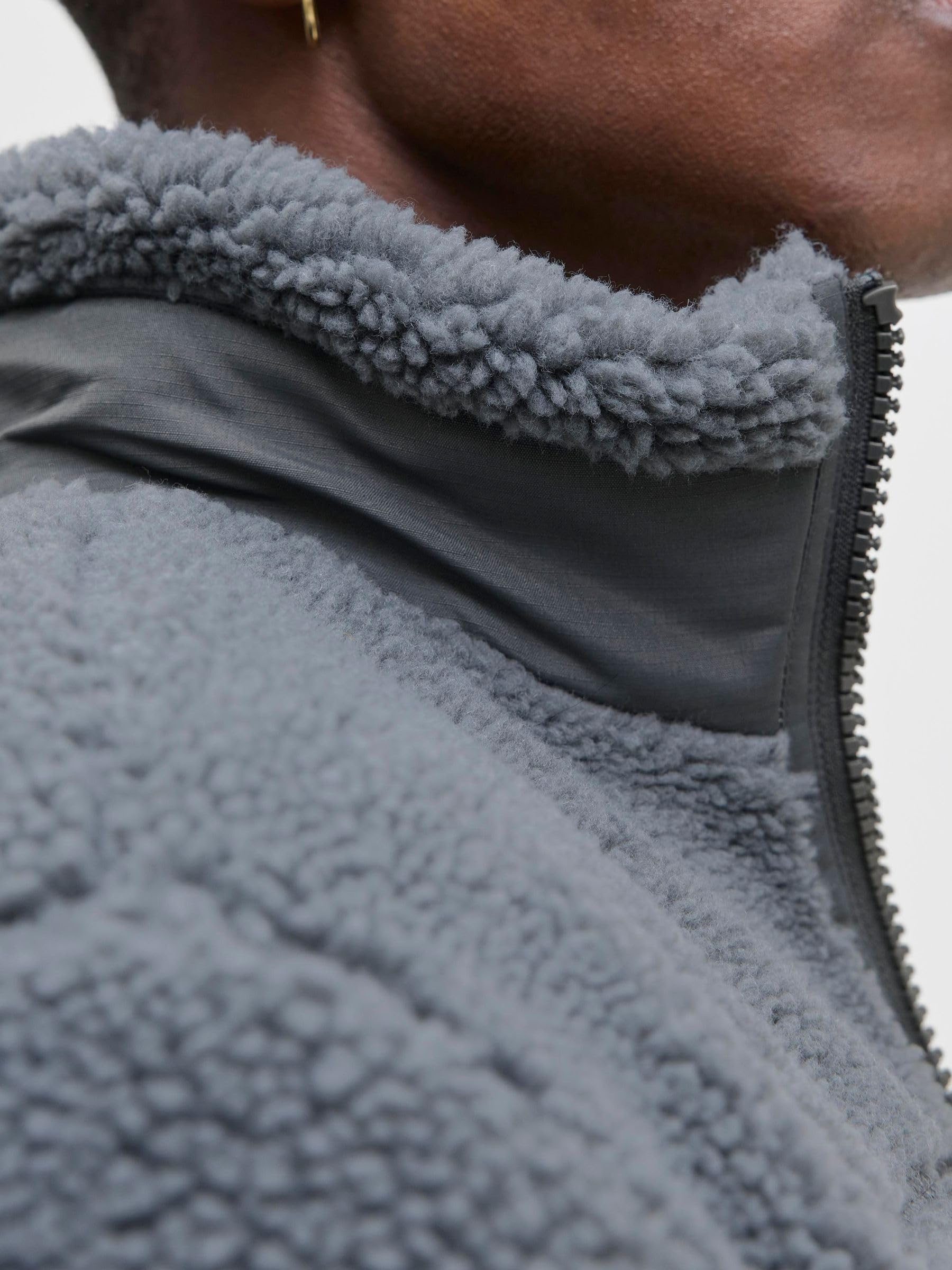JACK & JONES Męska kurtka Jjesoho Teddy Jacket Noos, Stormy Weather, L, stormy pogoda, L