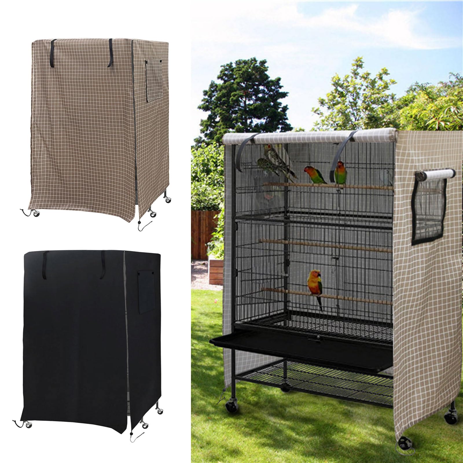 Dasdffvf Parrot Aviaries Cage Oxfords Cloth Cage Guard Net Breathable Windproof Bird Cage Protector