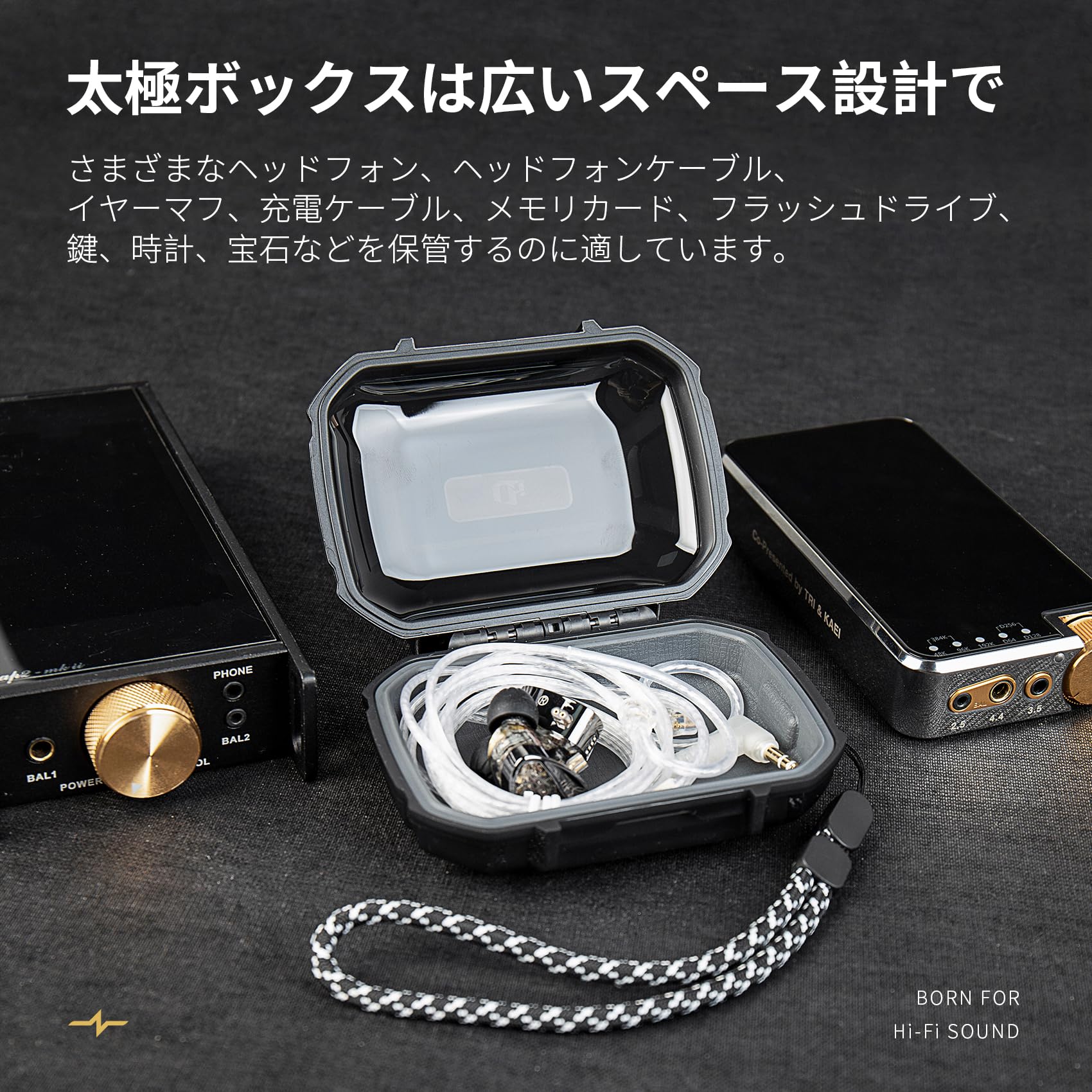 Amazon | CCZ 太極 イヤホンケース 高級収納ケース ハードケース 有線
