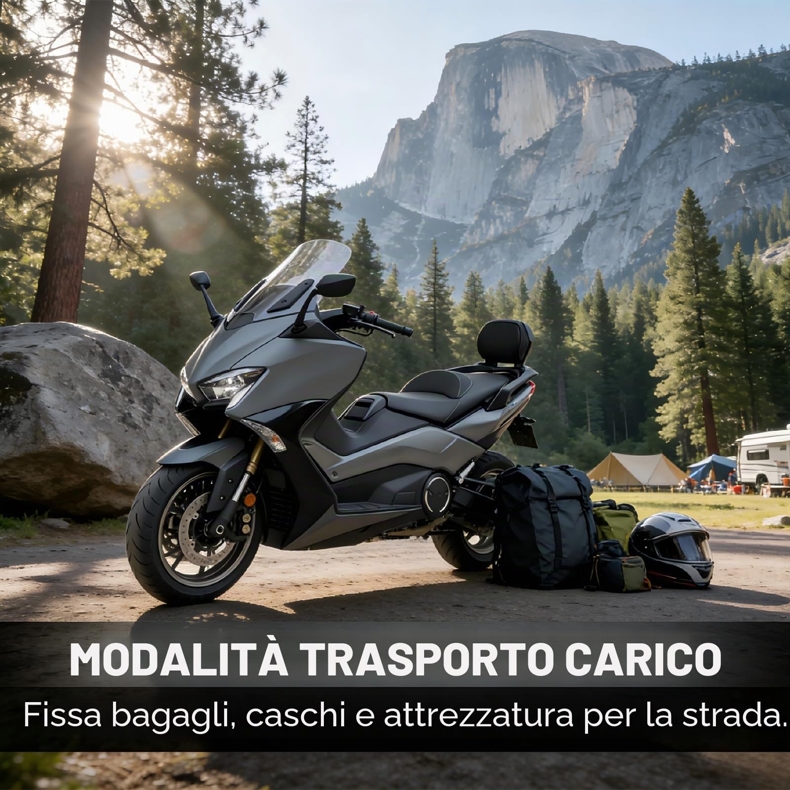 Schienale per moto Sissy Bar con cuscino dello schienale per Yamaha TMAX 560/Tech Max 2022-2026, portapacchi rimovibile con cuscino dello schienale per il comfort nei viaggi lunghi