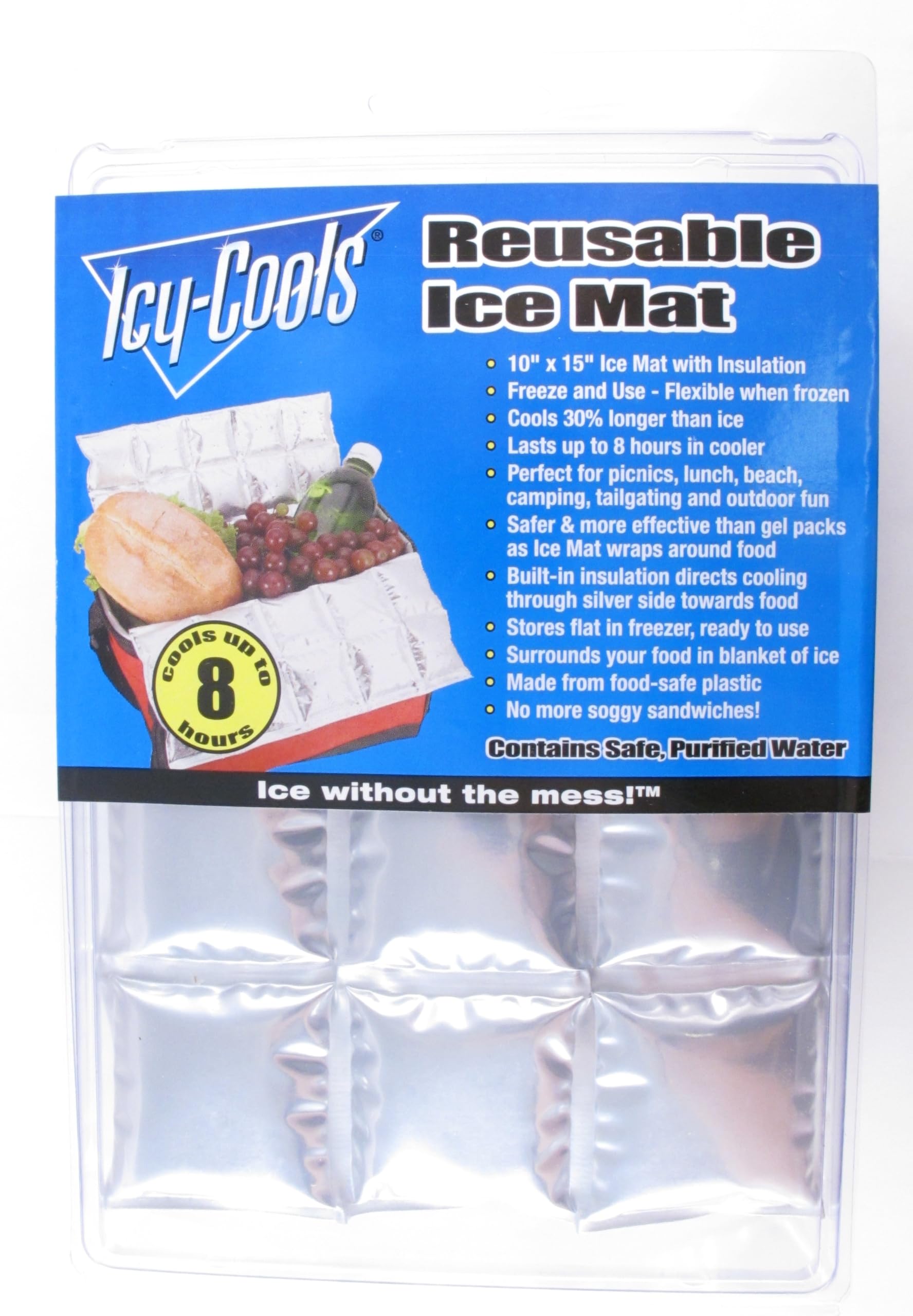 ICY-COOLS Reusable Ice Mat - Green - Made in USA, 1 Pack