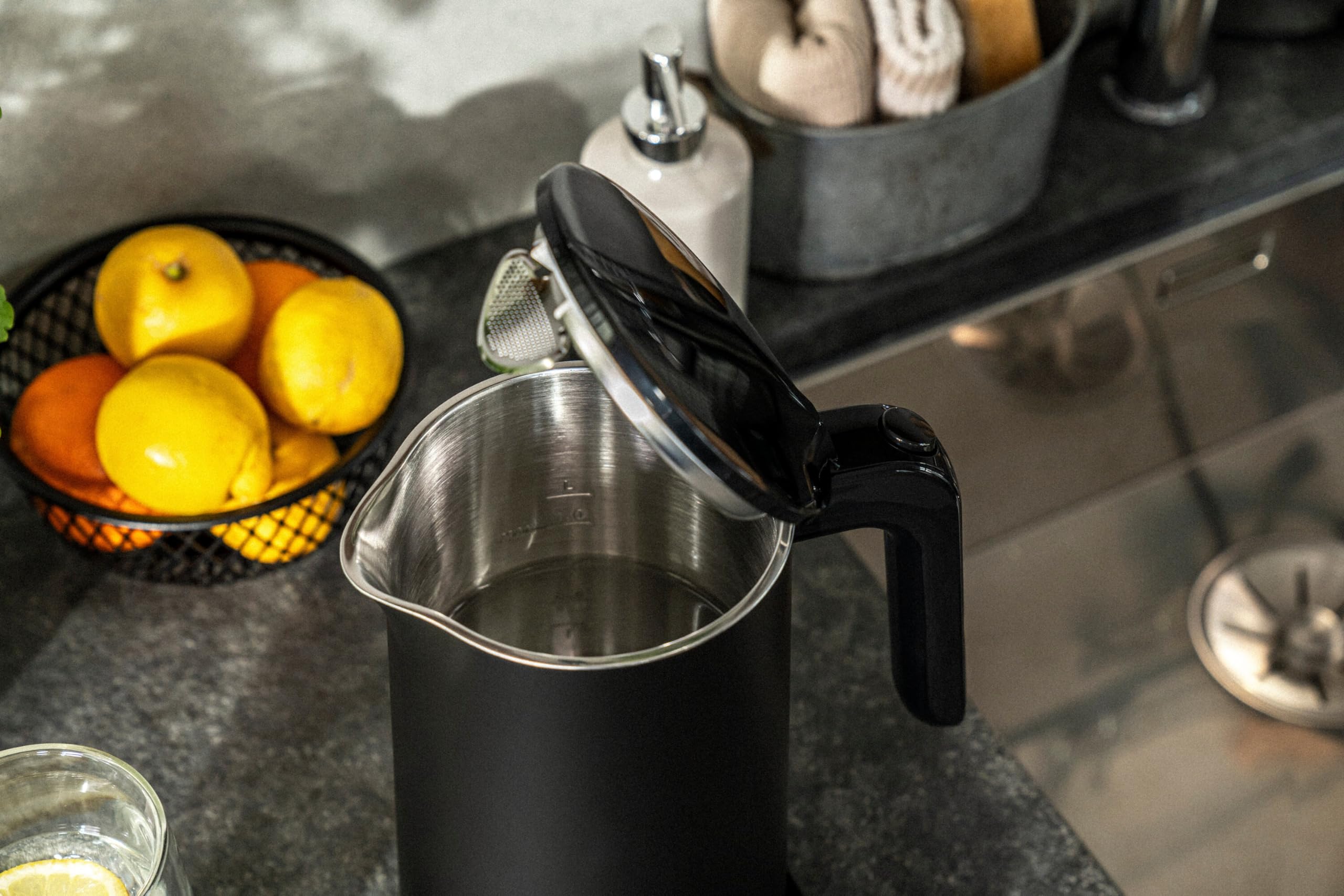 ZWILLING Enfinigy Cool Touch 1-Liter Electric Kettle Pro, Cordless Tea Kettle & Hot Water, Black