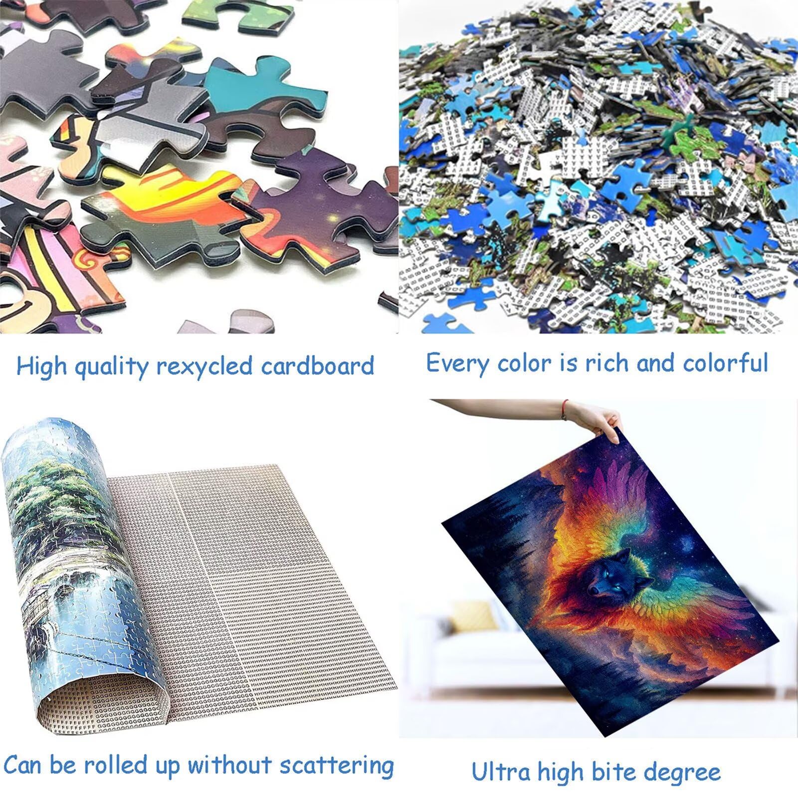 Puzzle 5000 elementów wilk puzzle dla dorosłych góra 156 x 105 cm unikalne rzemiosło klasyczne 3D drewniana układanka do rodzinnych gier aktywnych, układanka zrób to sam do dekoracji ścian domu